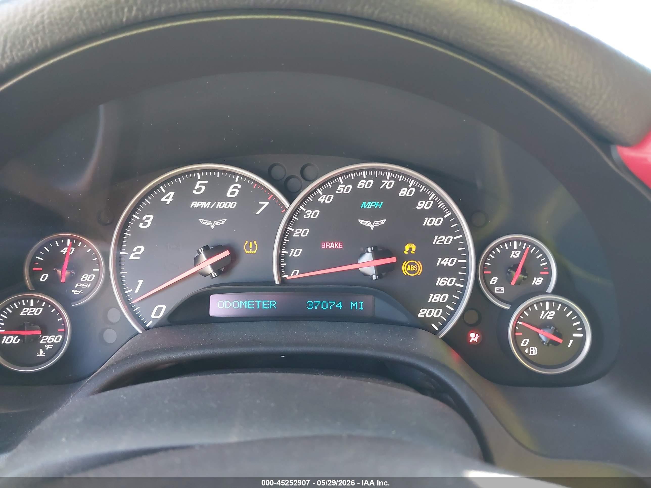 2007 Chevrolet Corvette Red vin: 1G1YY26U375128028