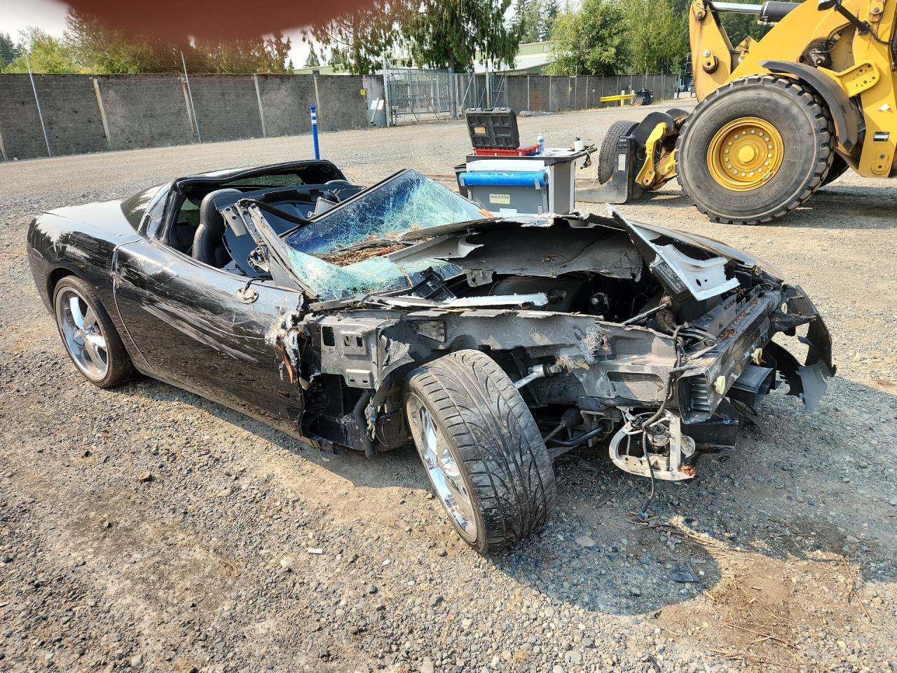 2007 Chevrolet Corvette Black vin: 1G1YY26U575102188 Damage: Windshield, Broken, Replacement Required