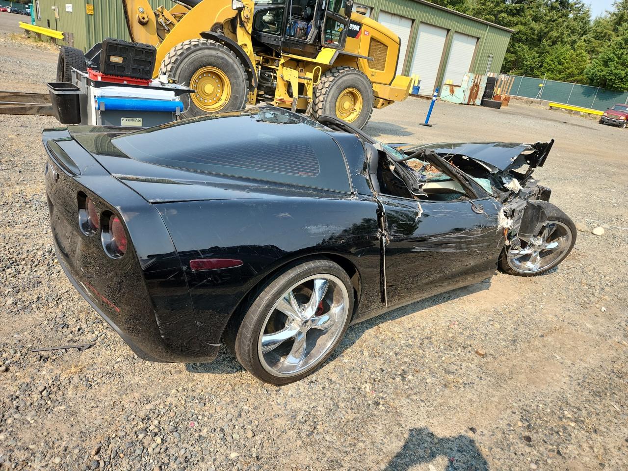 2007 Chevrolet Corvette Black vin: 1G1YY26U575102188 Damage: Right Qtr Panel, Torn, 1 To 2 Inches