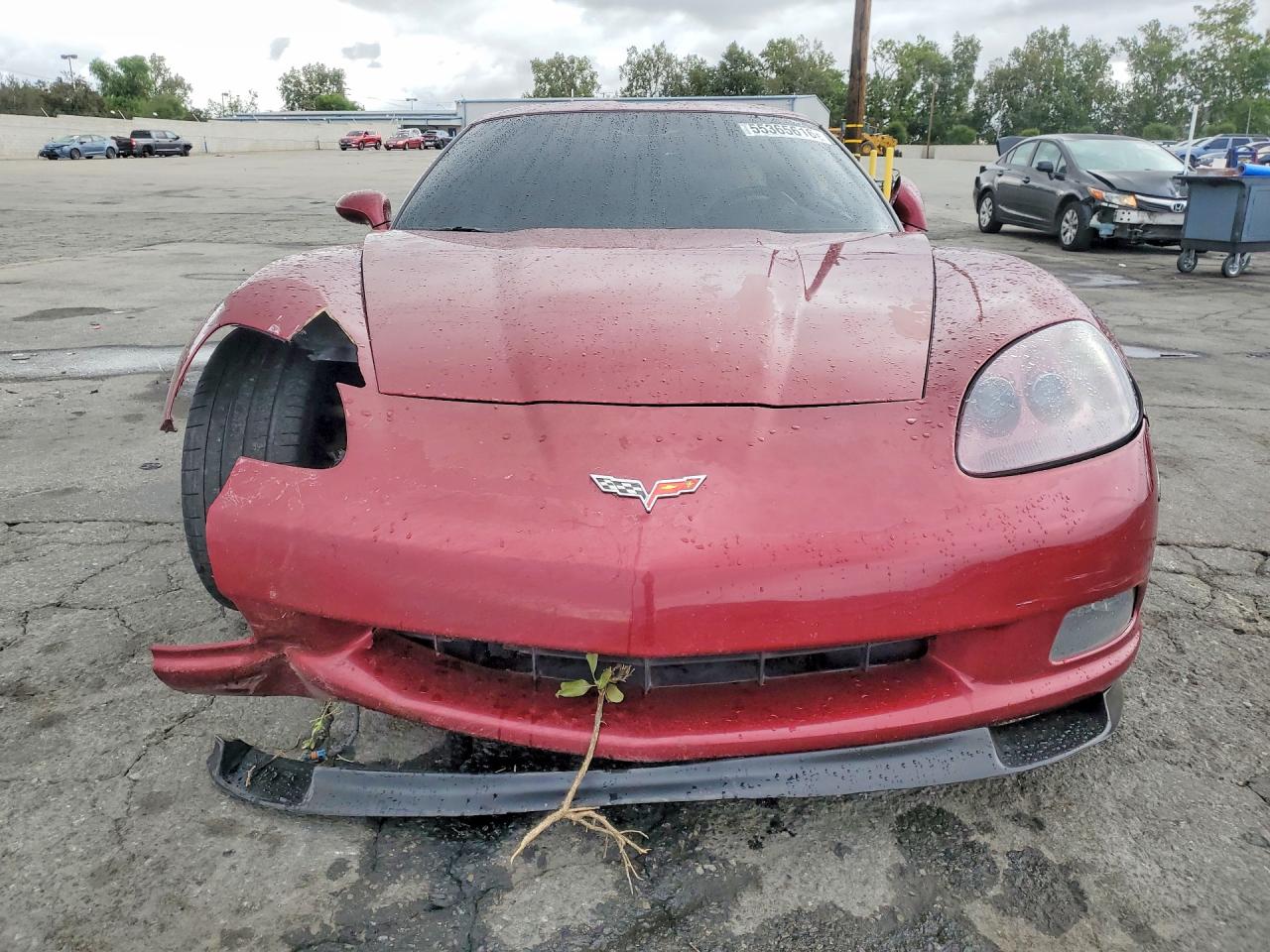 2007 Chevrolet Corvette Burgundy vin: 1G1YY26U675117184