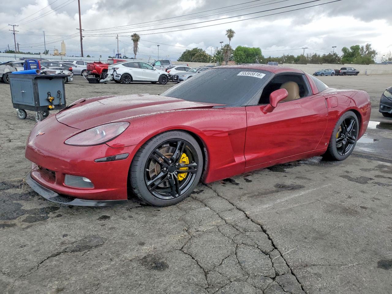 2007 Chevrolet Corvette Burgundy vin: 1G1YY26U675117184