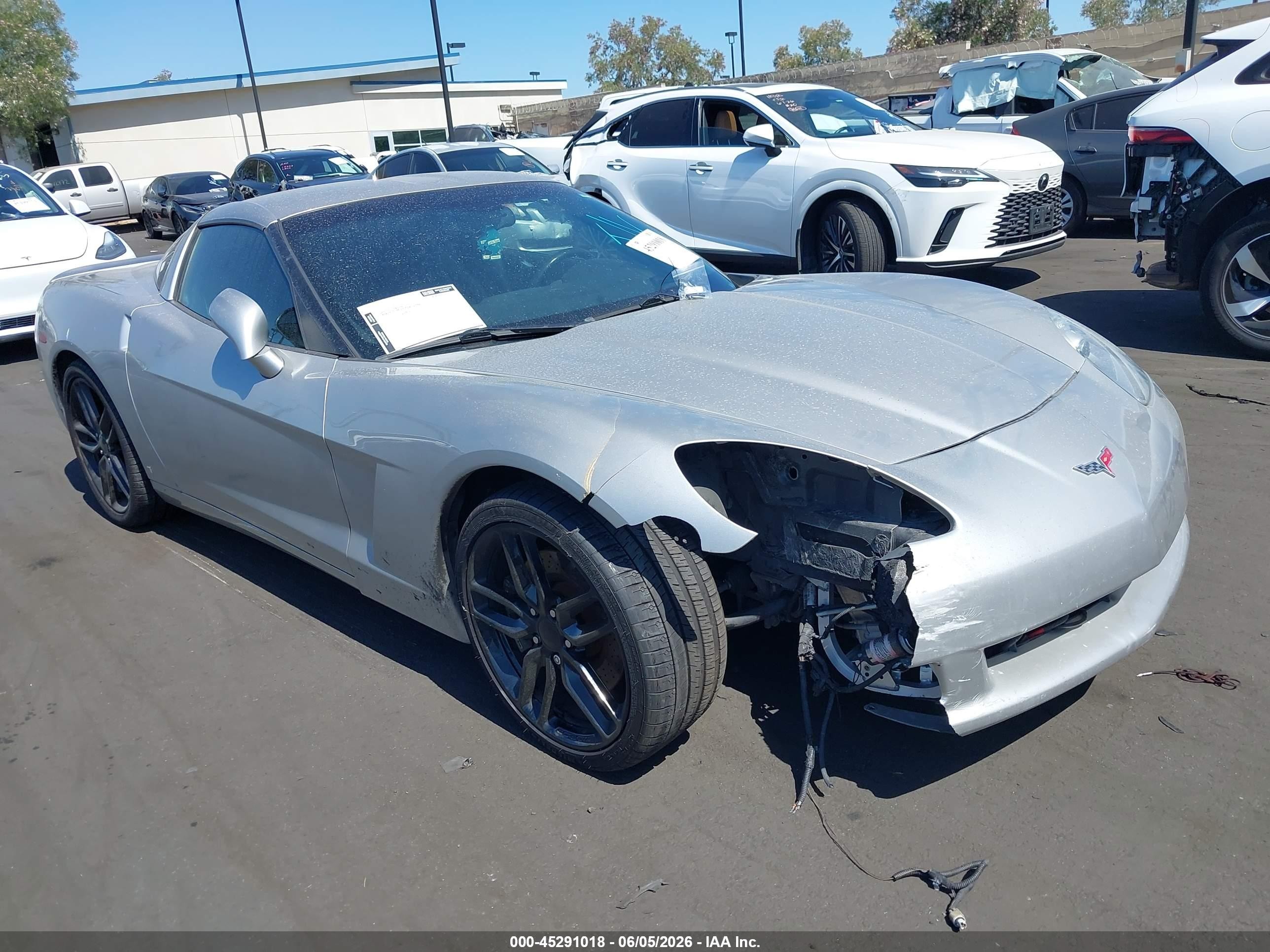 2007 Chevrolet Corvette   Silver vin: 1G1YY26U675127066