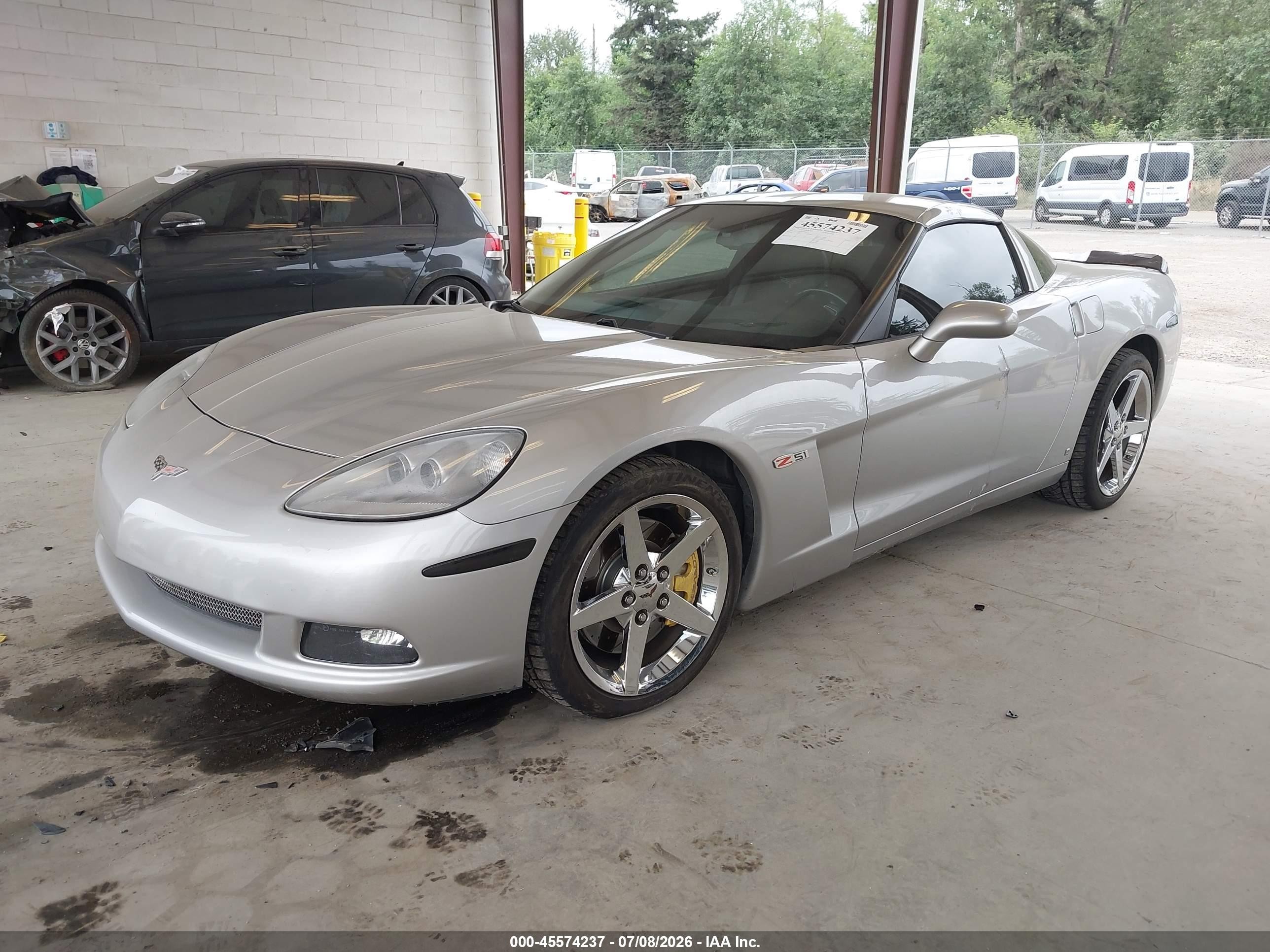 2007 Chevrolet Corvette   Silver vin: 1G1YY26U675130713