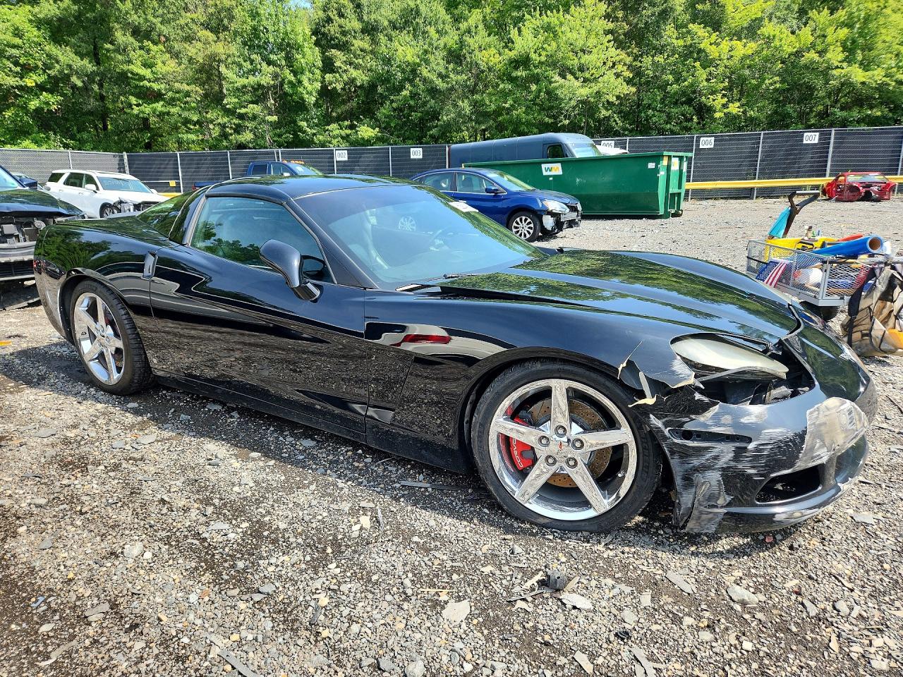 2007 Chevrolet Corvette Black vin: 1G1YY26U775139954