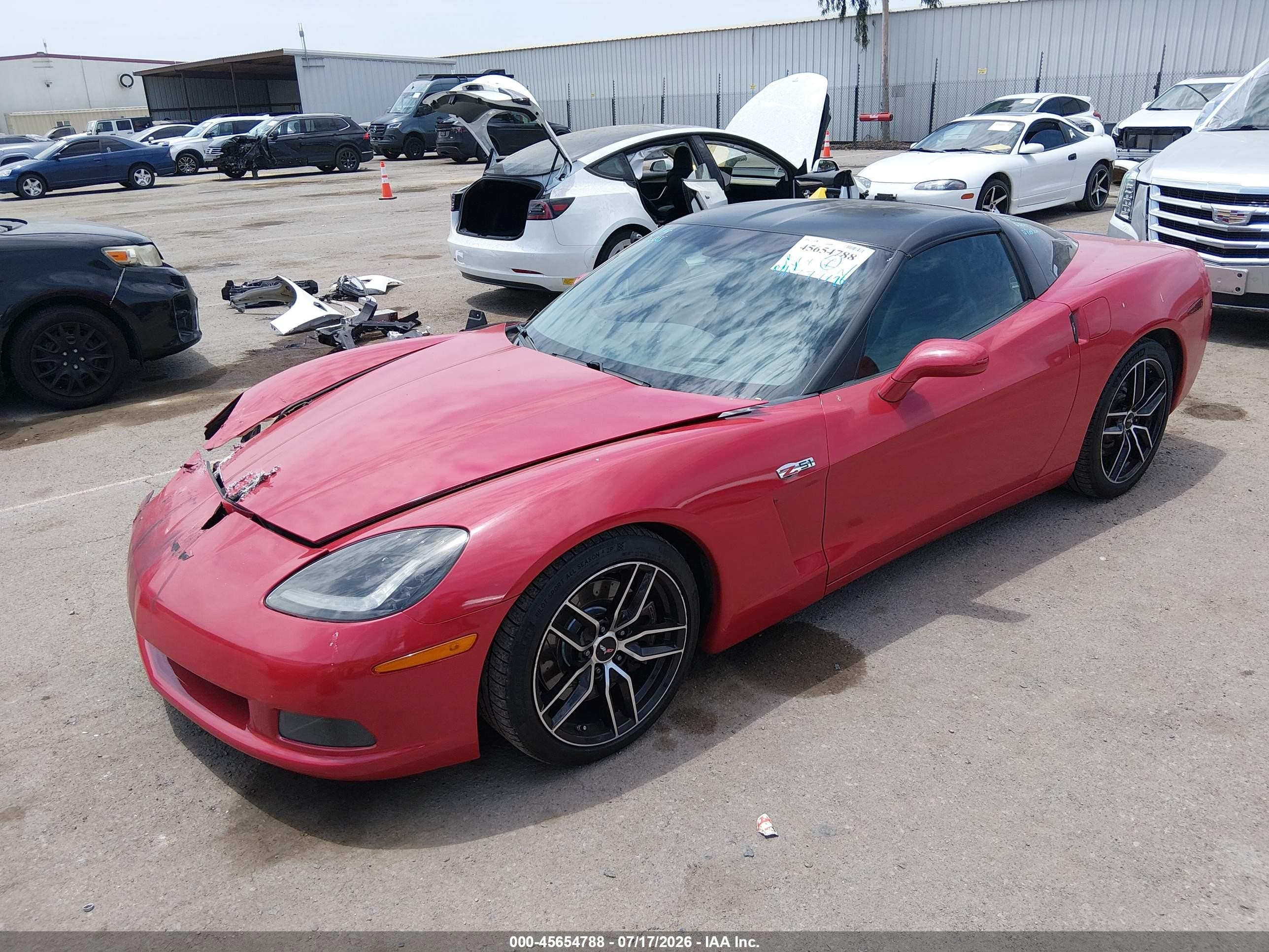 2007 Chevrolet Corvette   Burgundy vin: 1G1YY26UX75103630