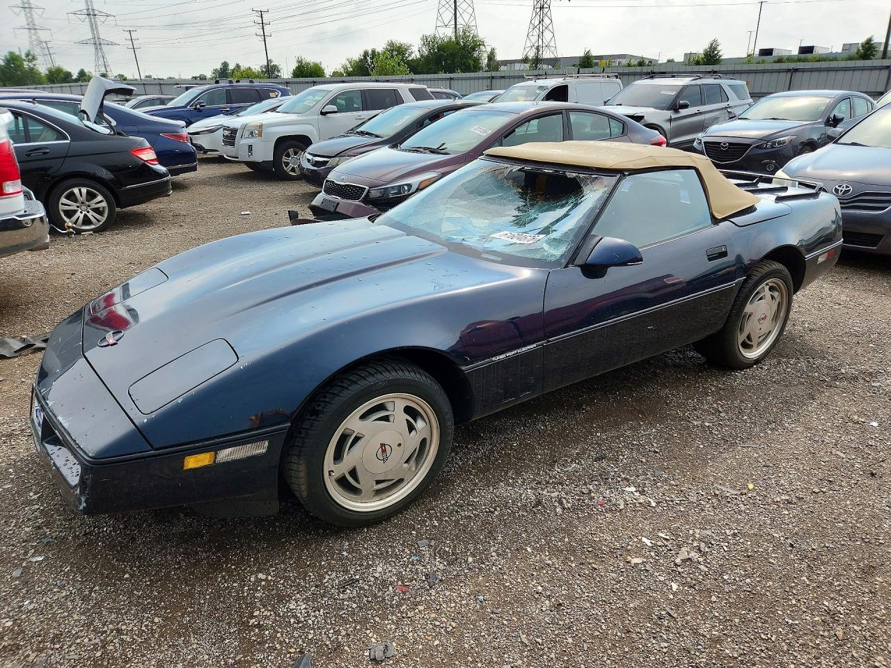 1989 Chevrolet Corvette Black vin: 1G1YY3187K5112956