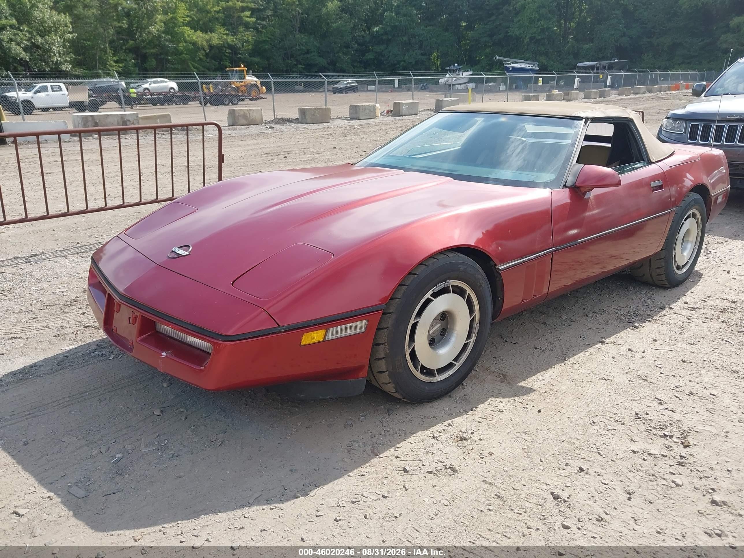1987 Chevrolet Corvette   Burgundy vin: 1G1YY3189H5115642