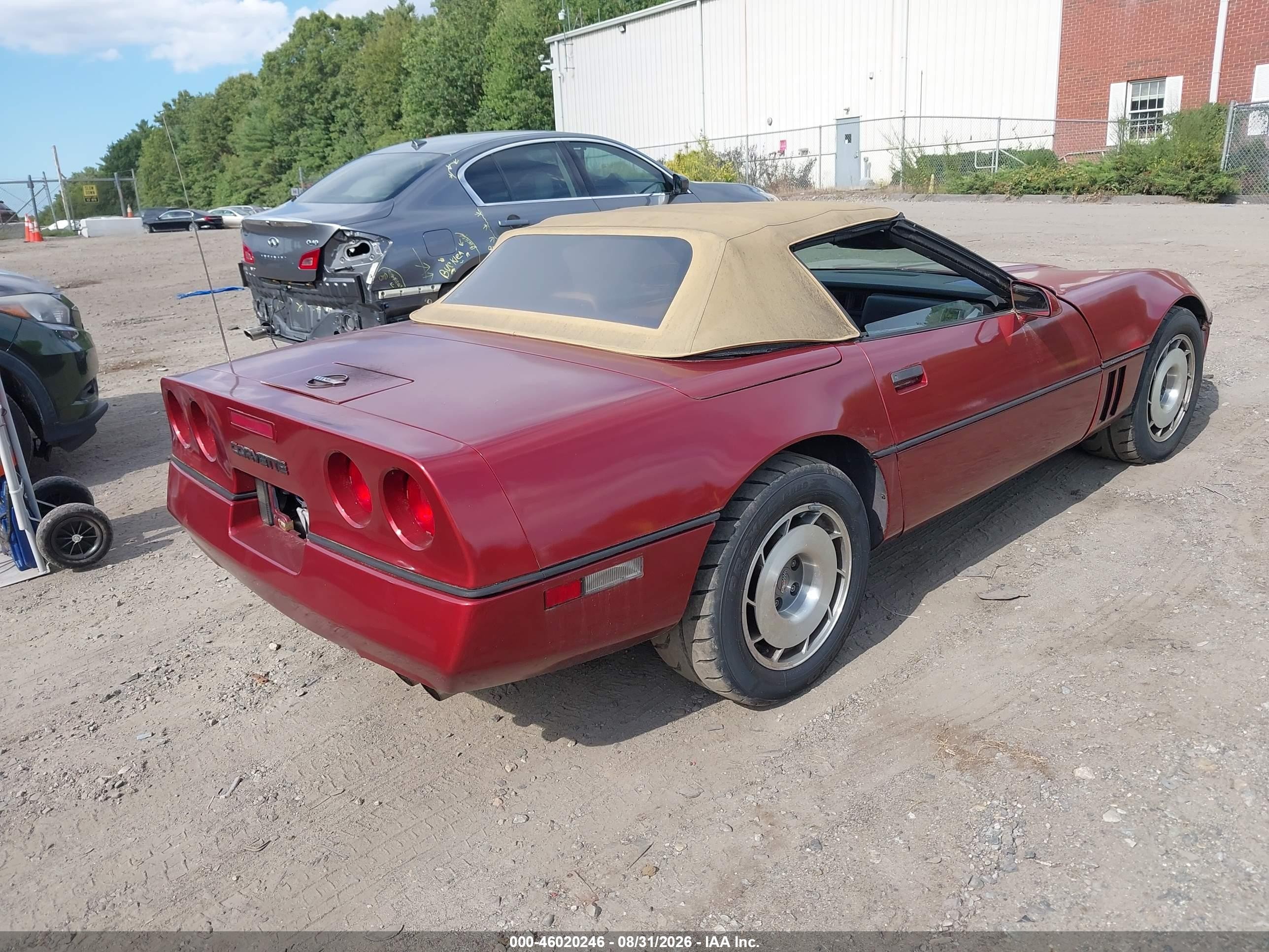 1987 Chevrolet Corvette   Burgundy vin: 1G1YY3189H5115642