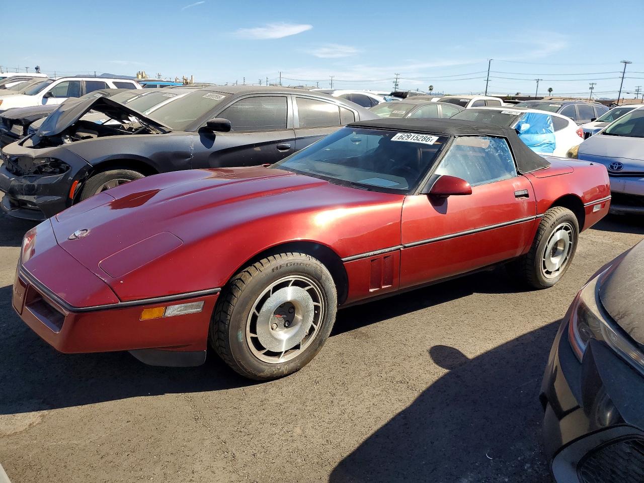 1987 Chevrolet Corvette Burgundy vin: 1G1YY3189H5119772
