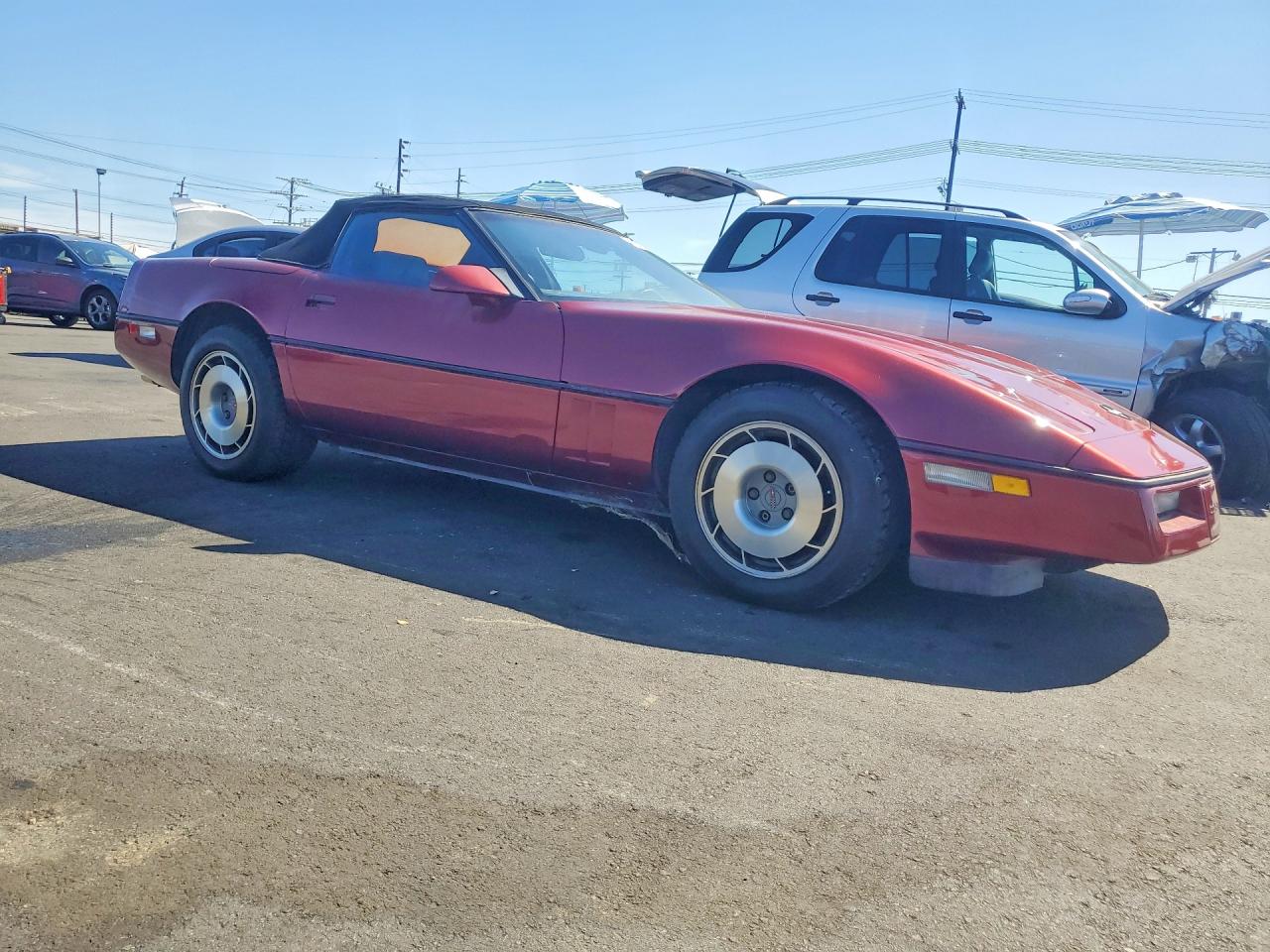 1987 Chevrolet Corvette Burgundy vin: 1G1YY3189H5119772