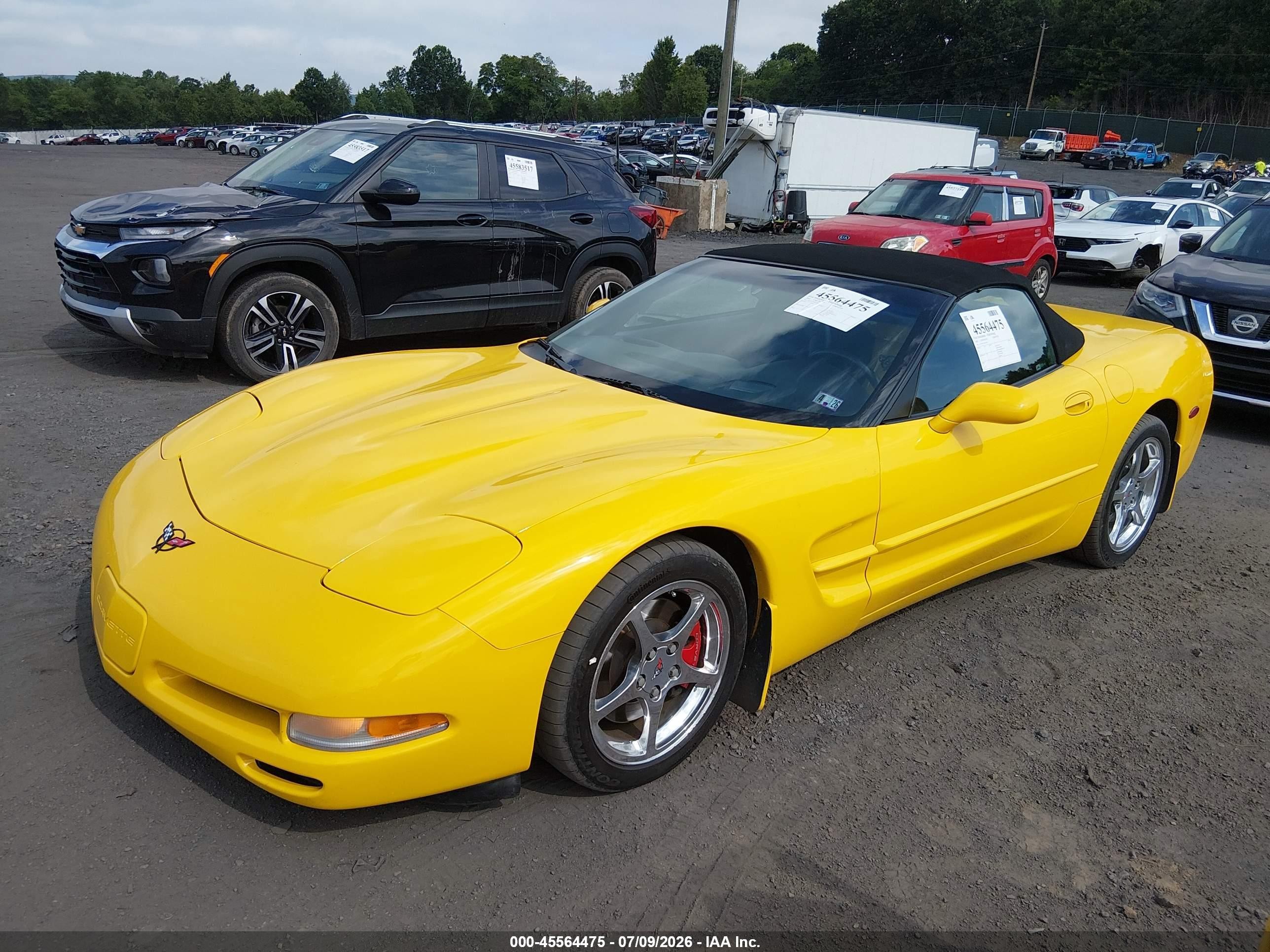 2002 Chevrolet Corvette   Yellow vin: 1G1YY32G225121926