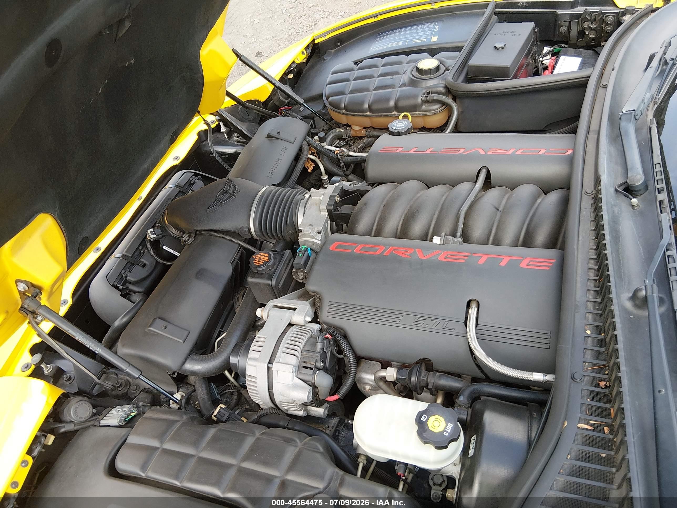 2002 Chevrolet Corvette   Yellow vin: 1G1YY32G225121926