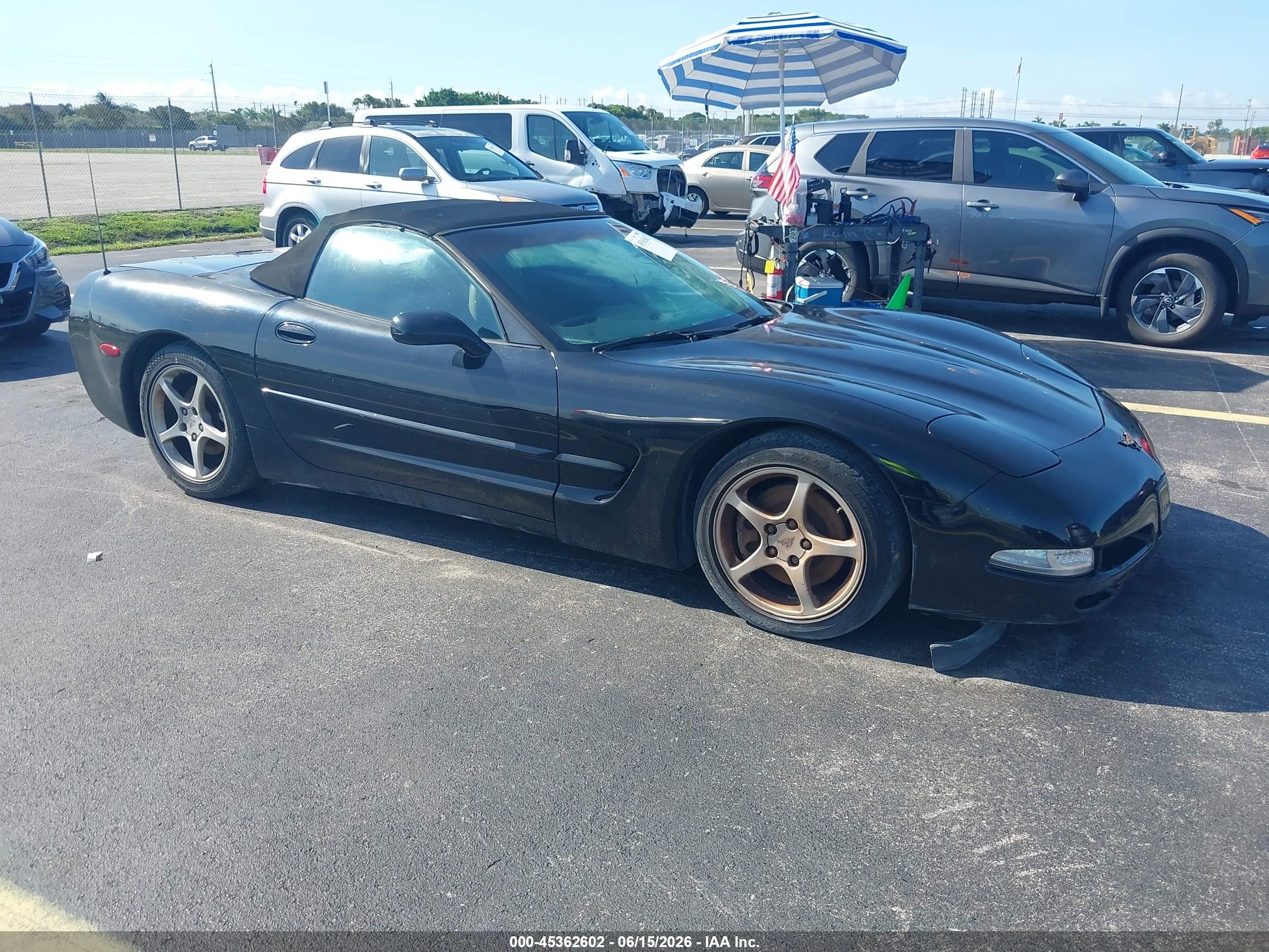 2002 Chevrolet Corvette Black vin: 1G1YY32G225126270