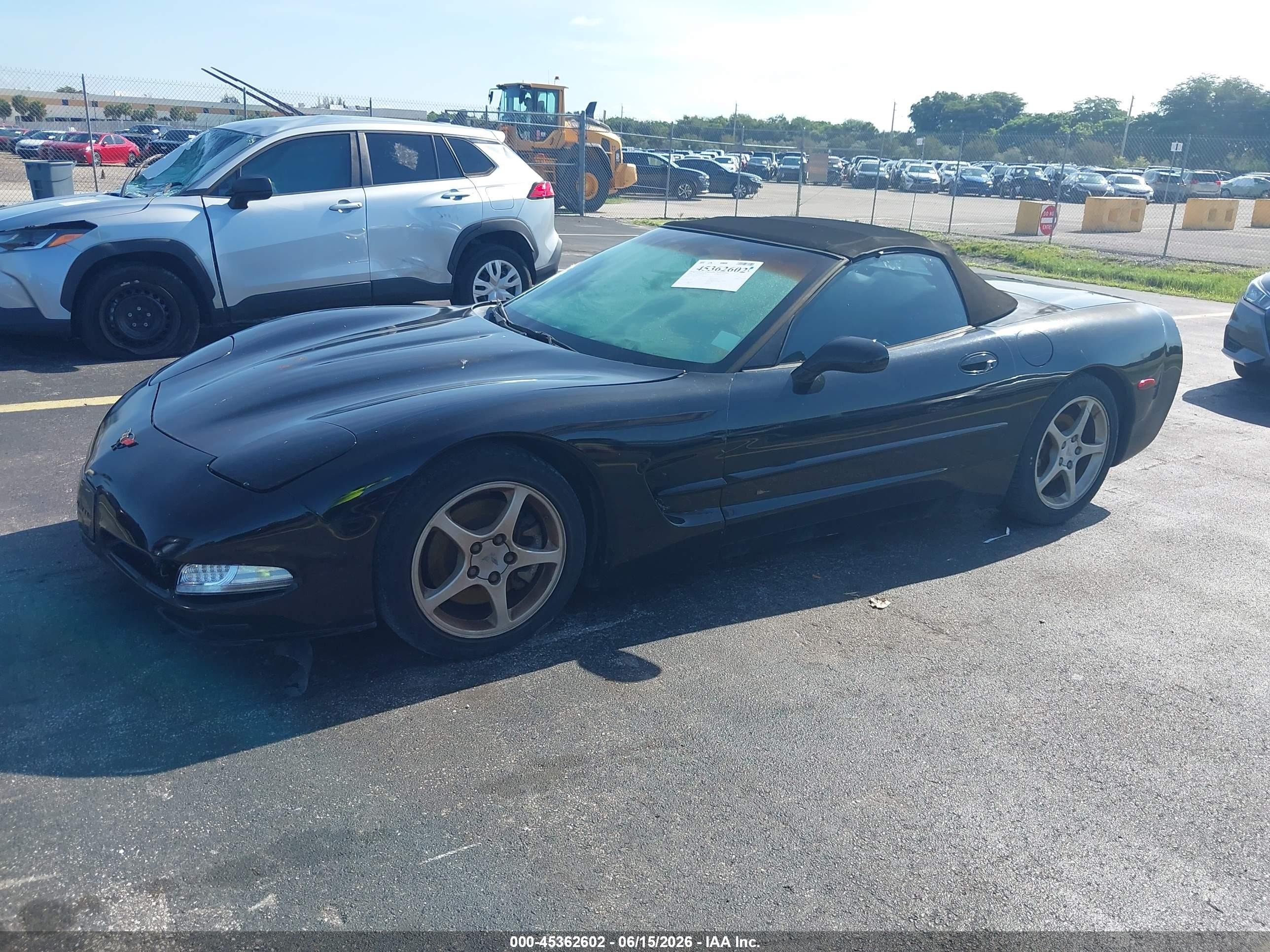 2002 Chevrolet Corvette Black vin: 1G1YY32G225126270