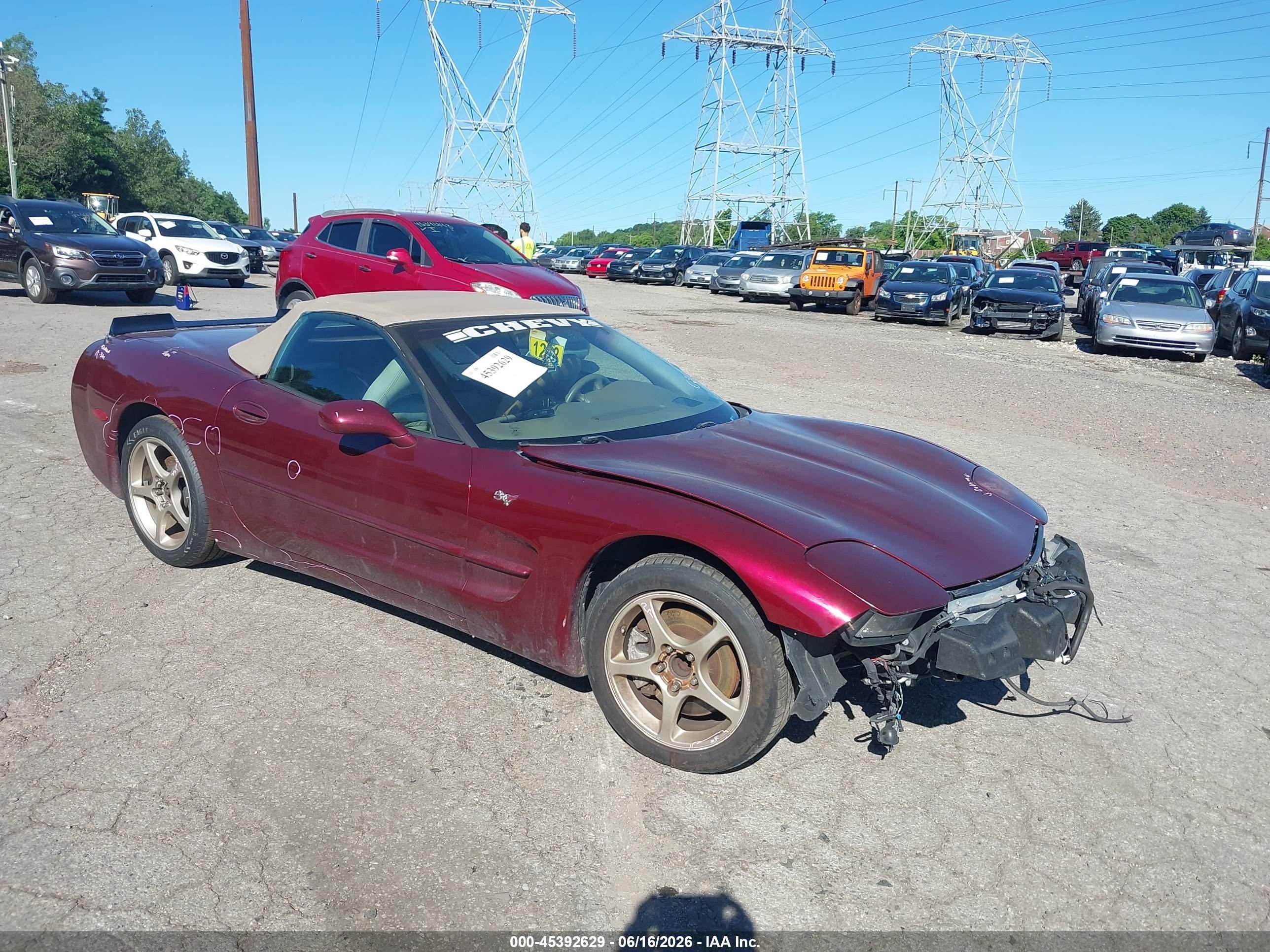2003 Chevrolet Corvette   Maroon vin: 1G1YY32G435103283