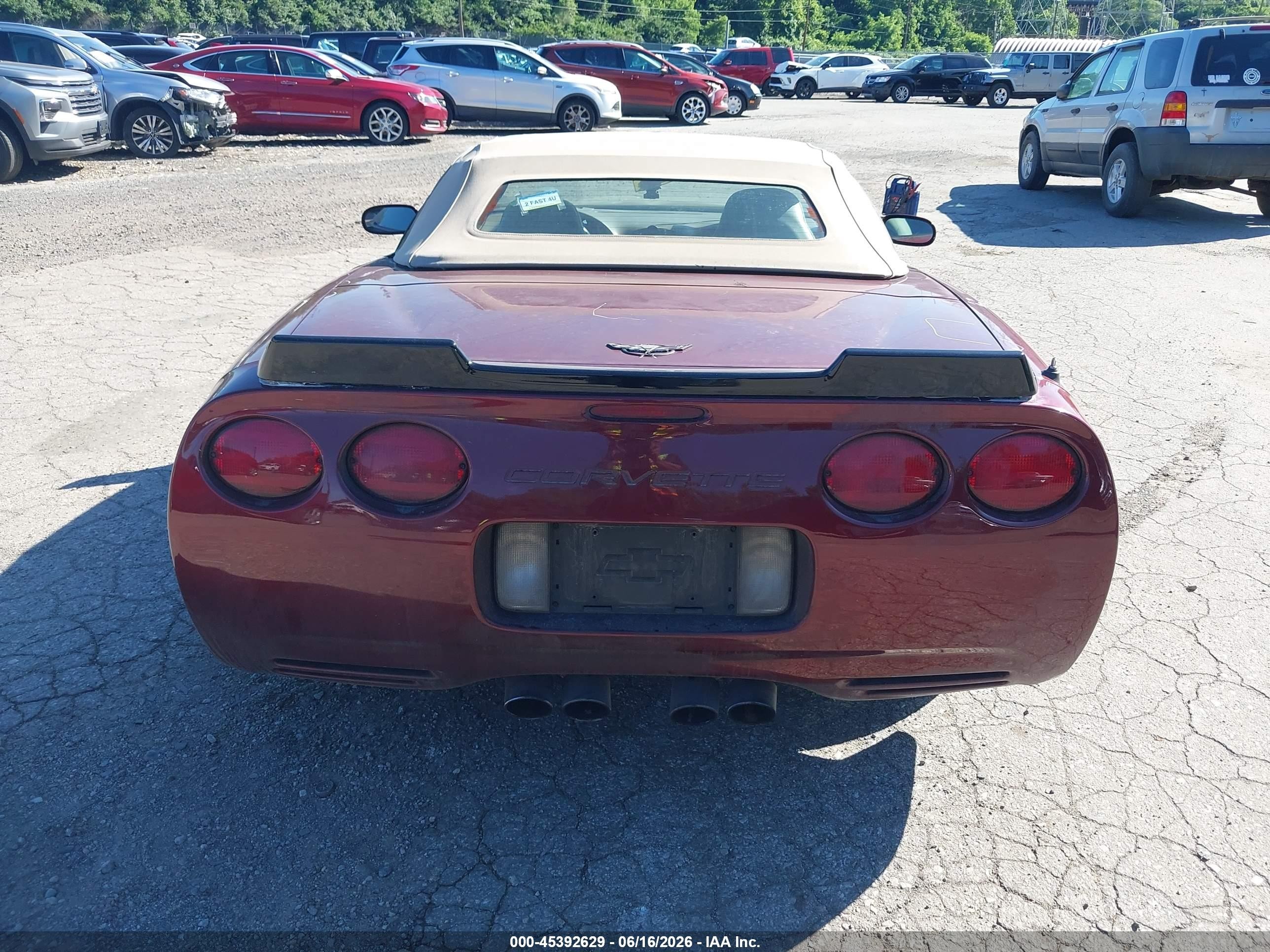 2003 Chevrolet Corvette   Maroon vin: 1G1YY32G435103283