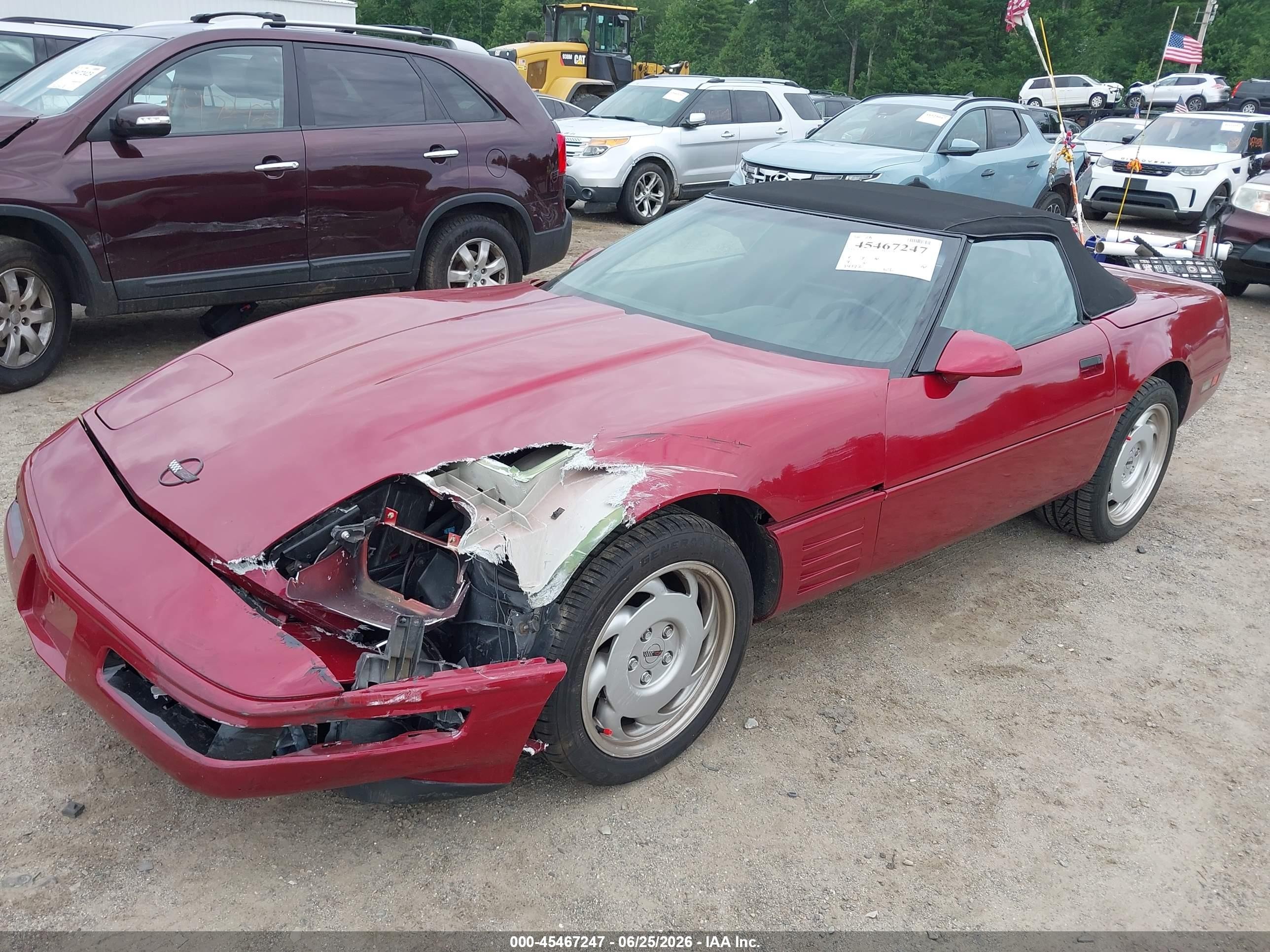 1991 Chevrolet Corvette Red vin: 1G1YY3385M5102829