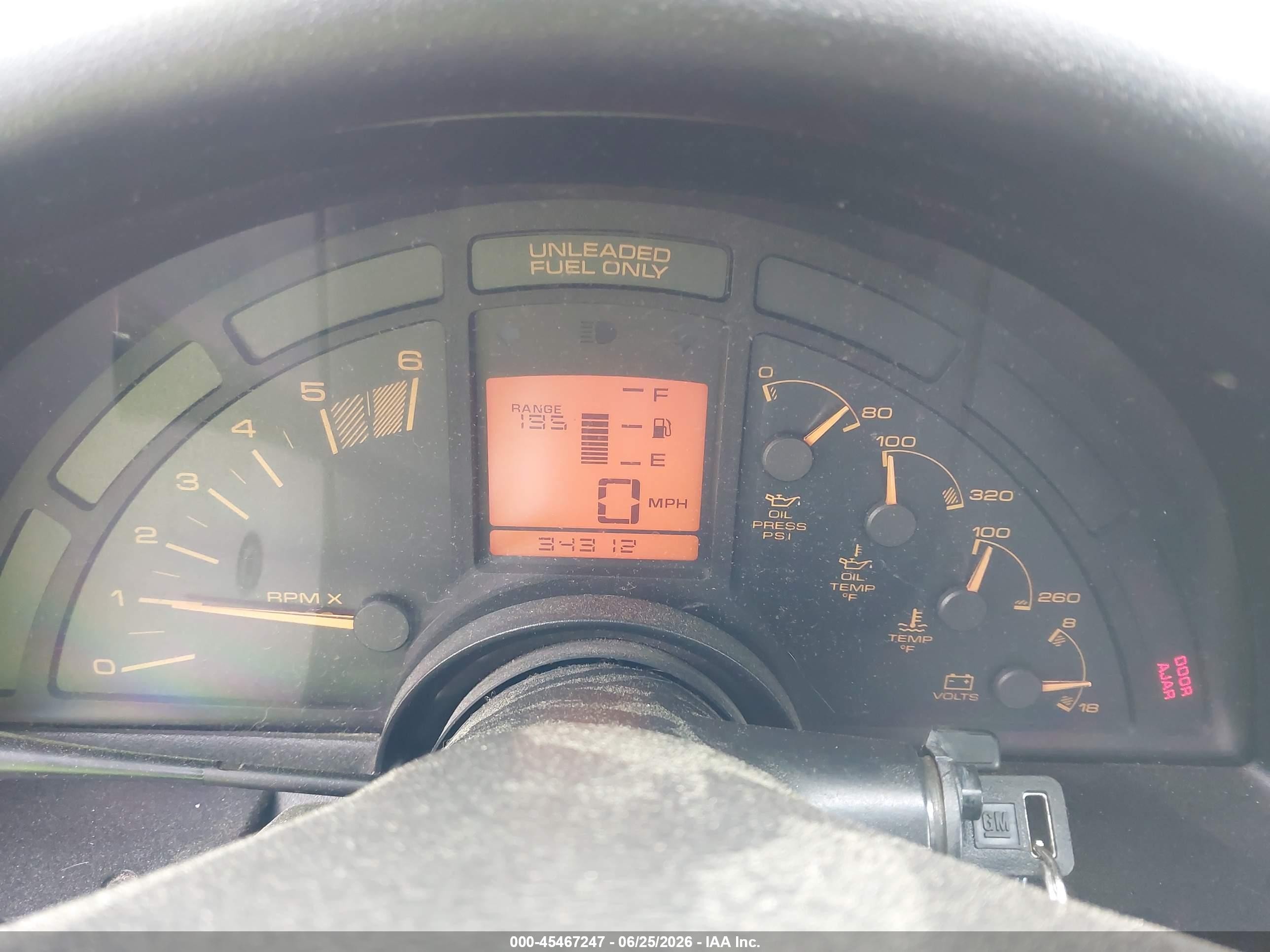 1991 Chevrolet Corvette Red vin: 1G1YY3385M5102829