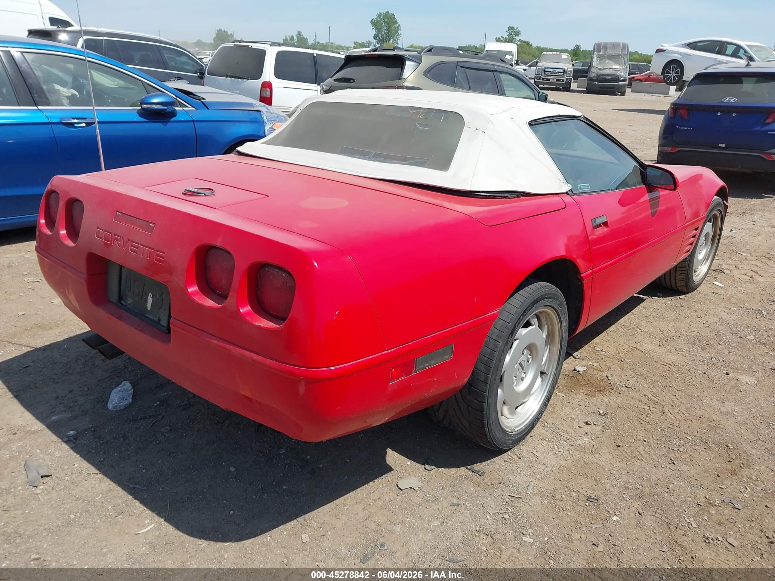 1991 Chevrolet Corvette   Красный vin: 1G1YY3385M5110705