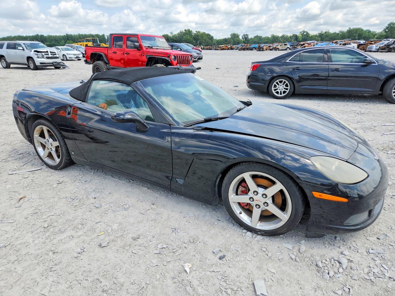 2005 Chevrolet Corvette Black vin: 1G1YY34U655133424