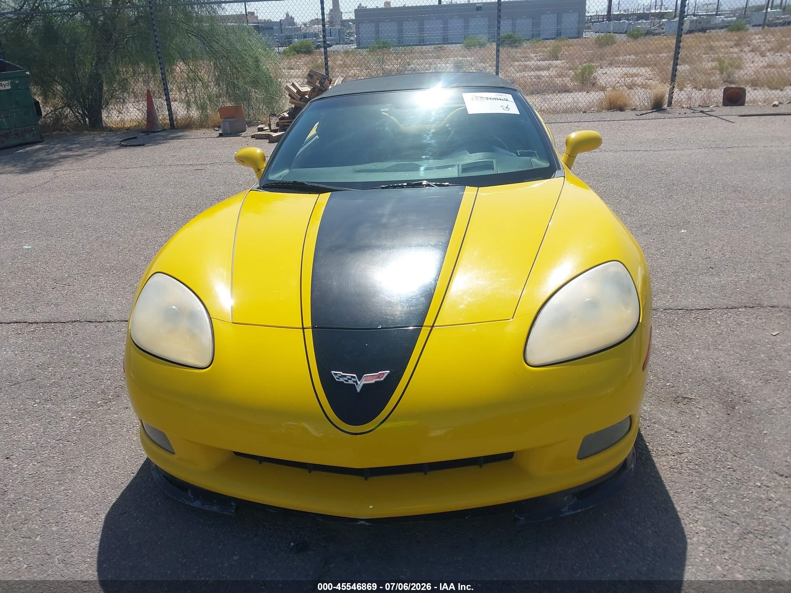 2007 Chevrolet Corvette   Yellow vin: 1G1YY36U275101313