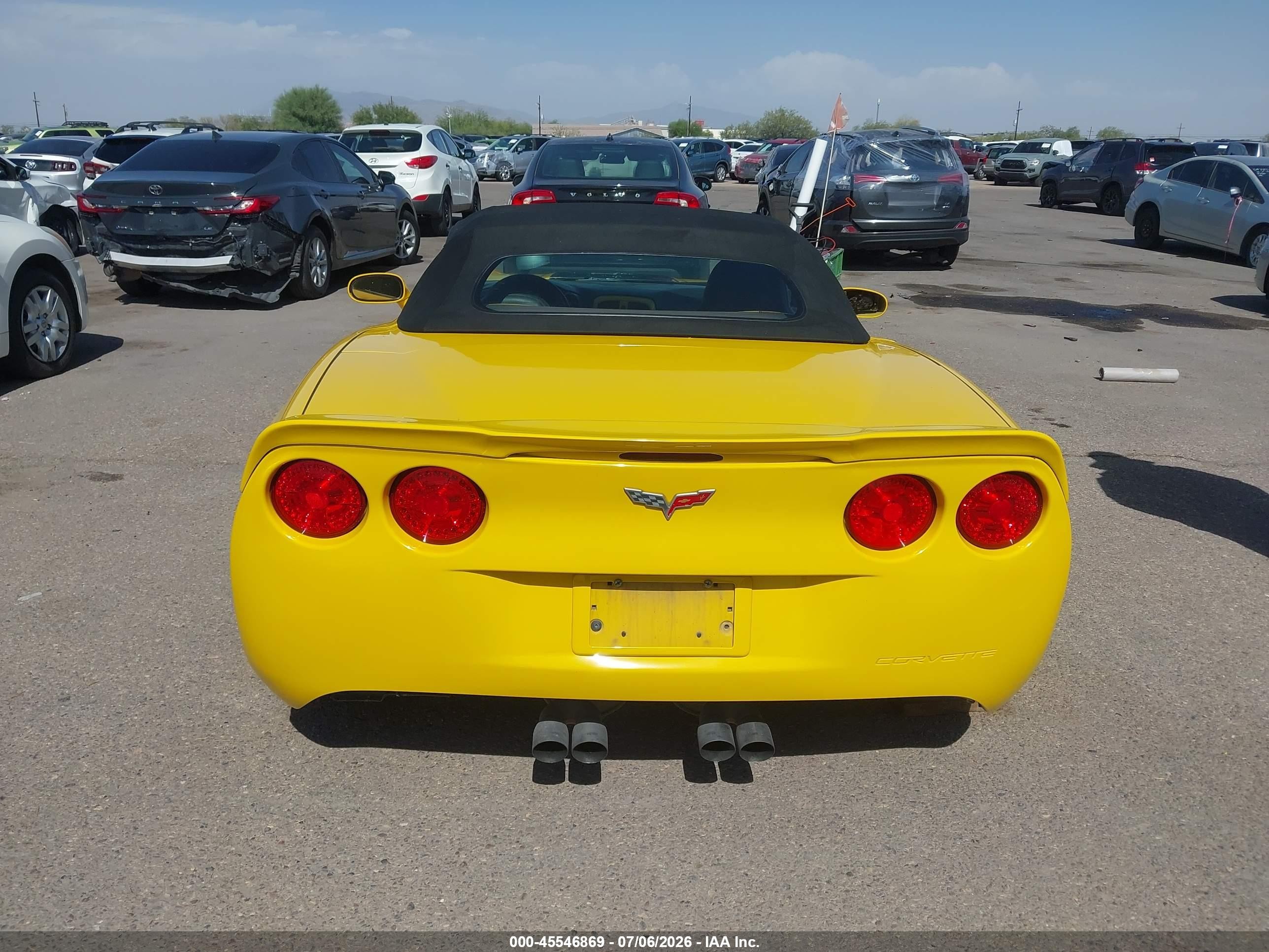 2007 Chevrolet Corvette   Yellow vin: 1G1YY36U275101313