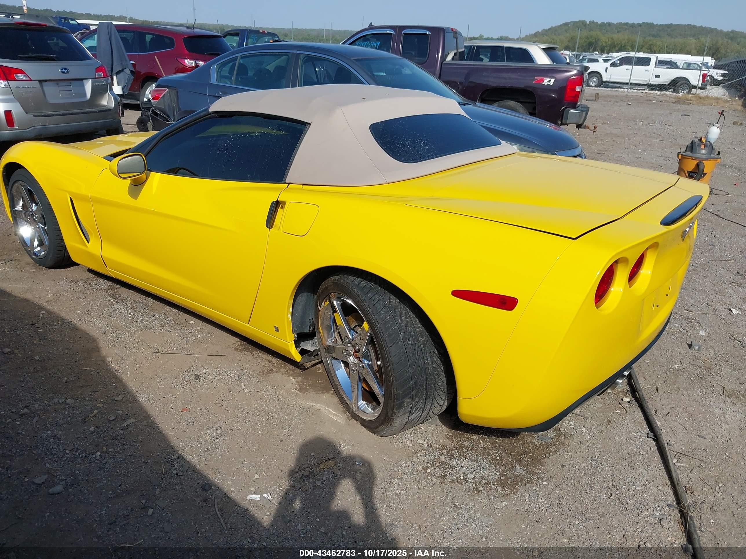 2007 Chevrolet Corvette   Yellow vin: 1G1YY36U475108098