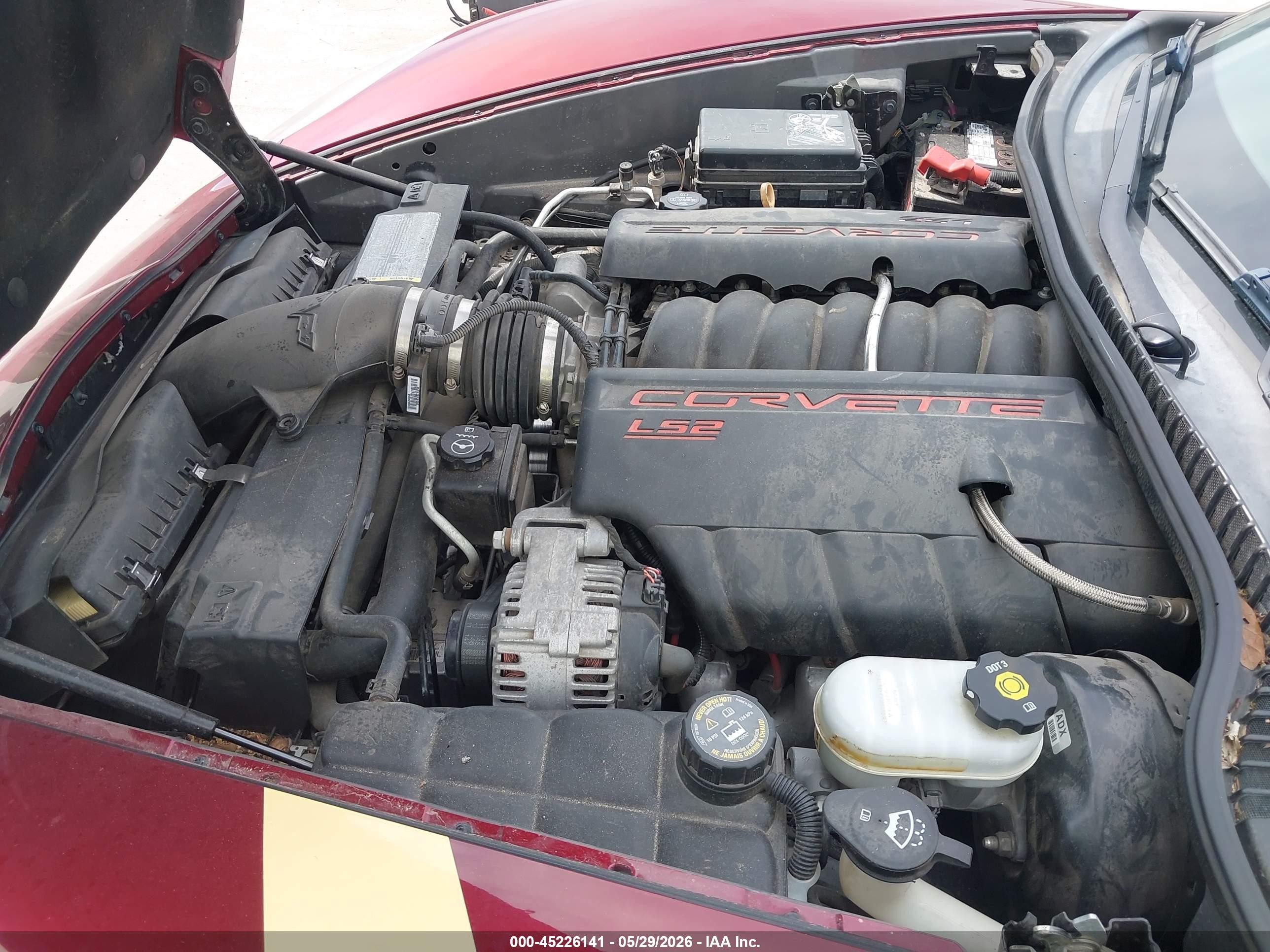 2007 Chevrolet Corvette Бордовый vin: 1G1YY36U875106709