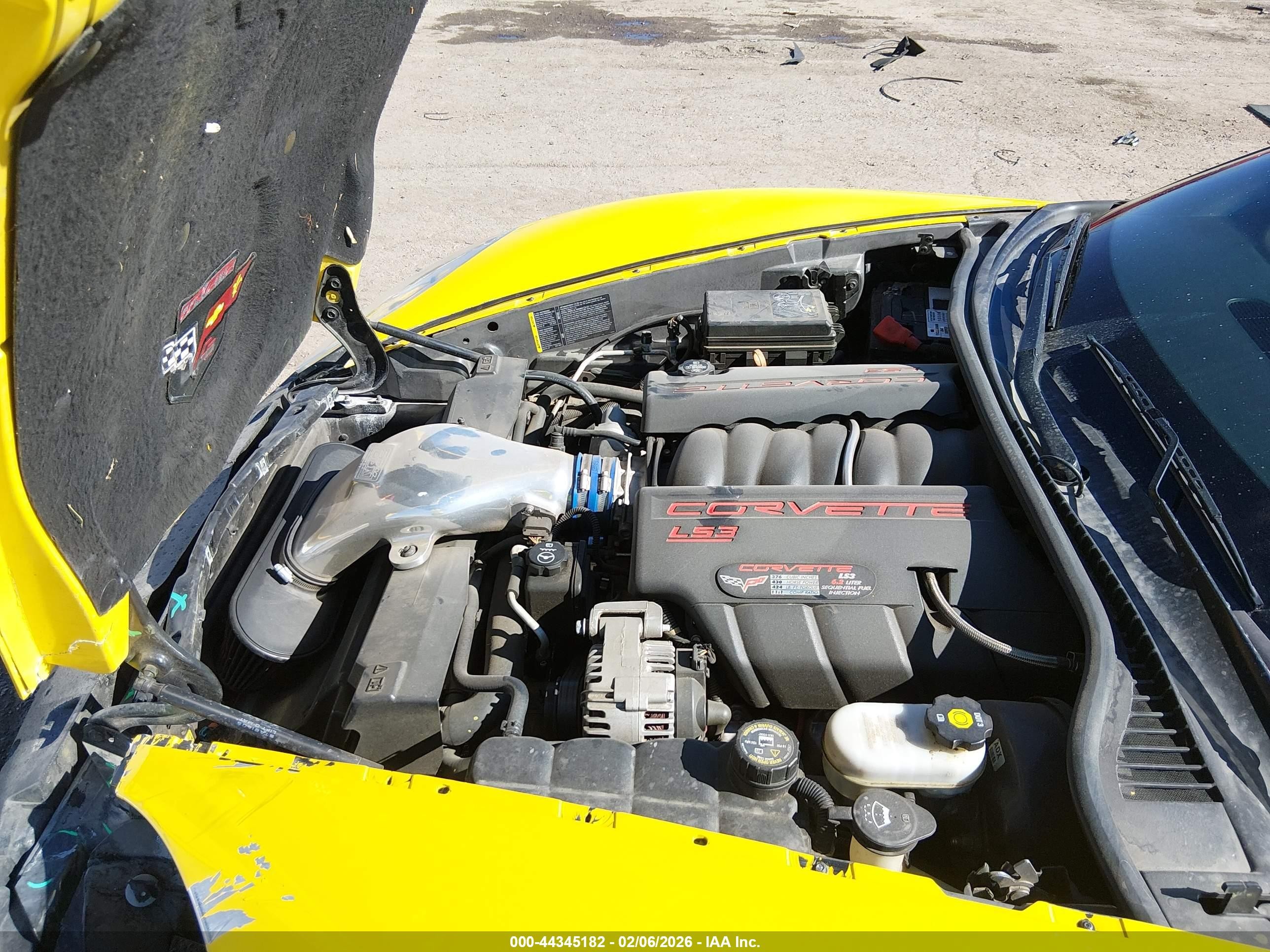 2008 Chevrolet Corvette Yellow vin: 1G1YY36W285114114