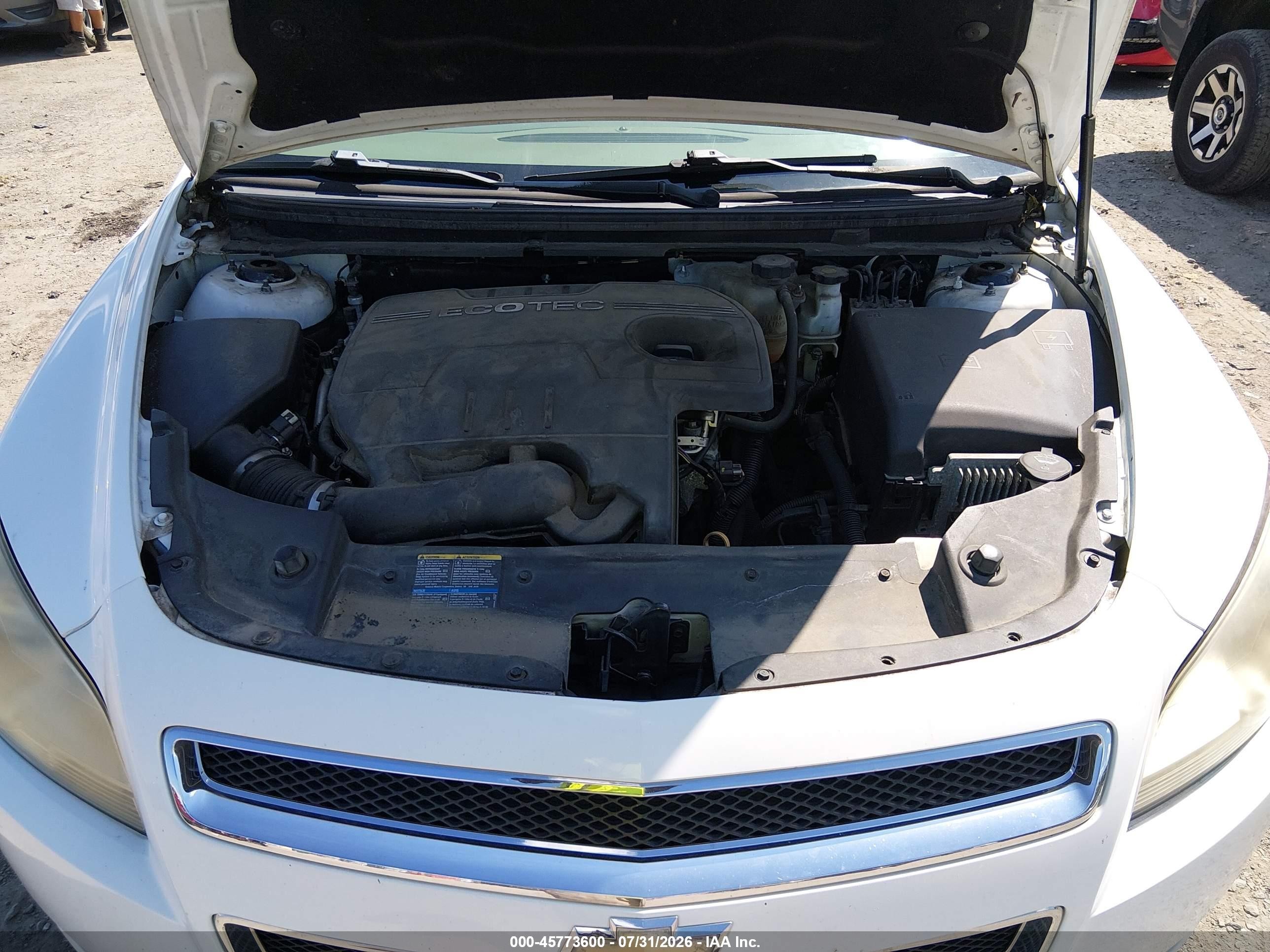 2010 Chevrolet Malibu Ls White vin: 1G1ZA5E00AF202242