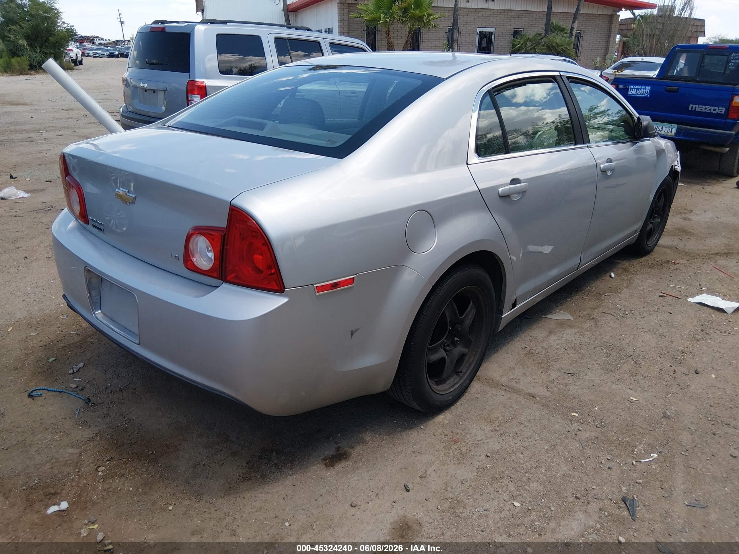 2010 Chevrolet Malibu Ls Silver vin: 1G1ZA5E03AF112423
