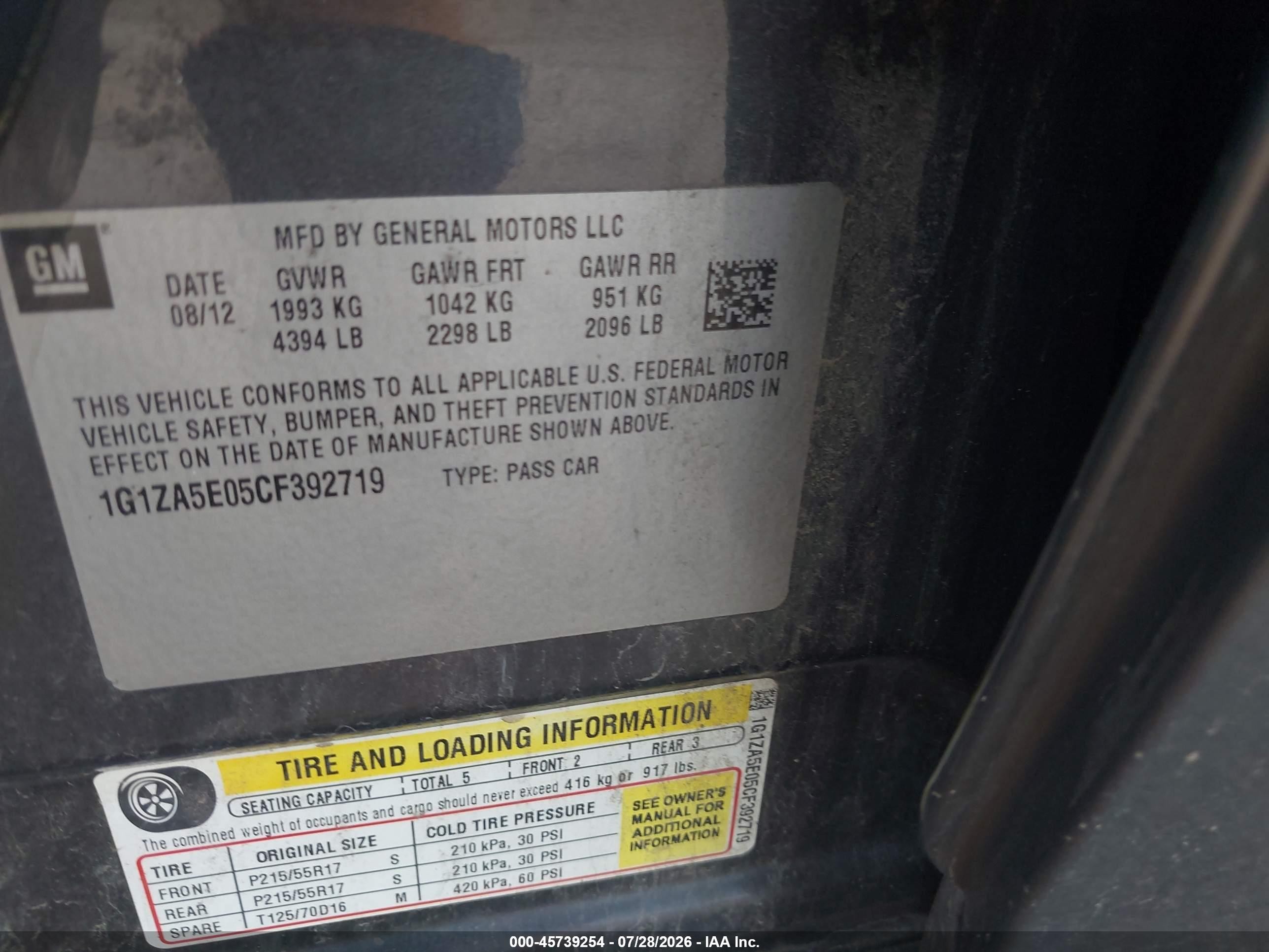 2012 Chevrolet Malibu Ls Gray vin: 1G1ZA5E05CF392719