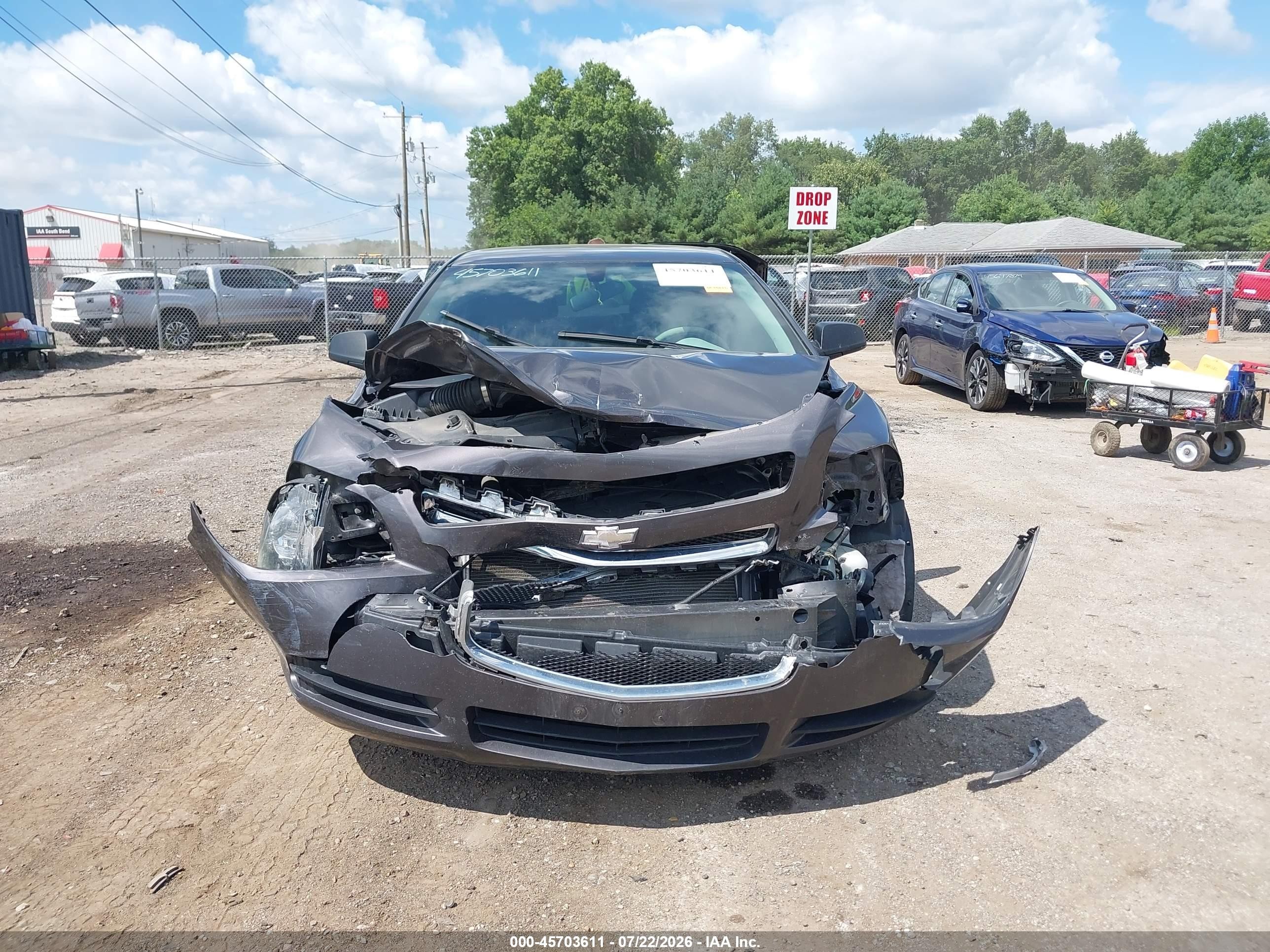 2010 Chevrolet Malibu Ls Gray vin: 1G1ZA5E06AF279147