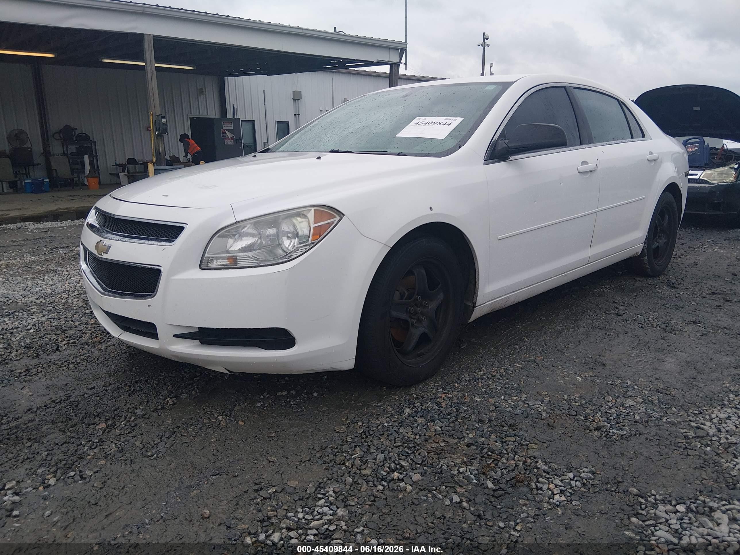 2012 Chevrolet Malibu Ls Белый vin: 1G1ZA5E09CF397194