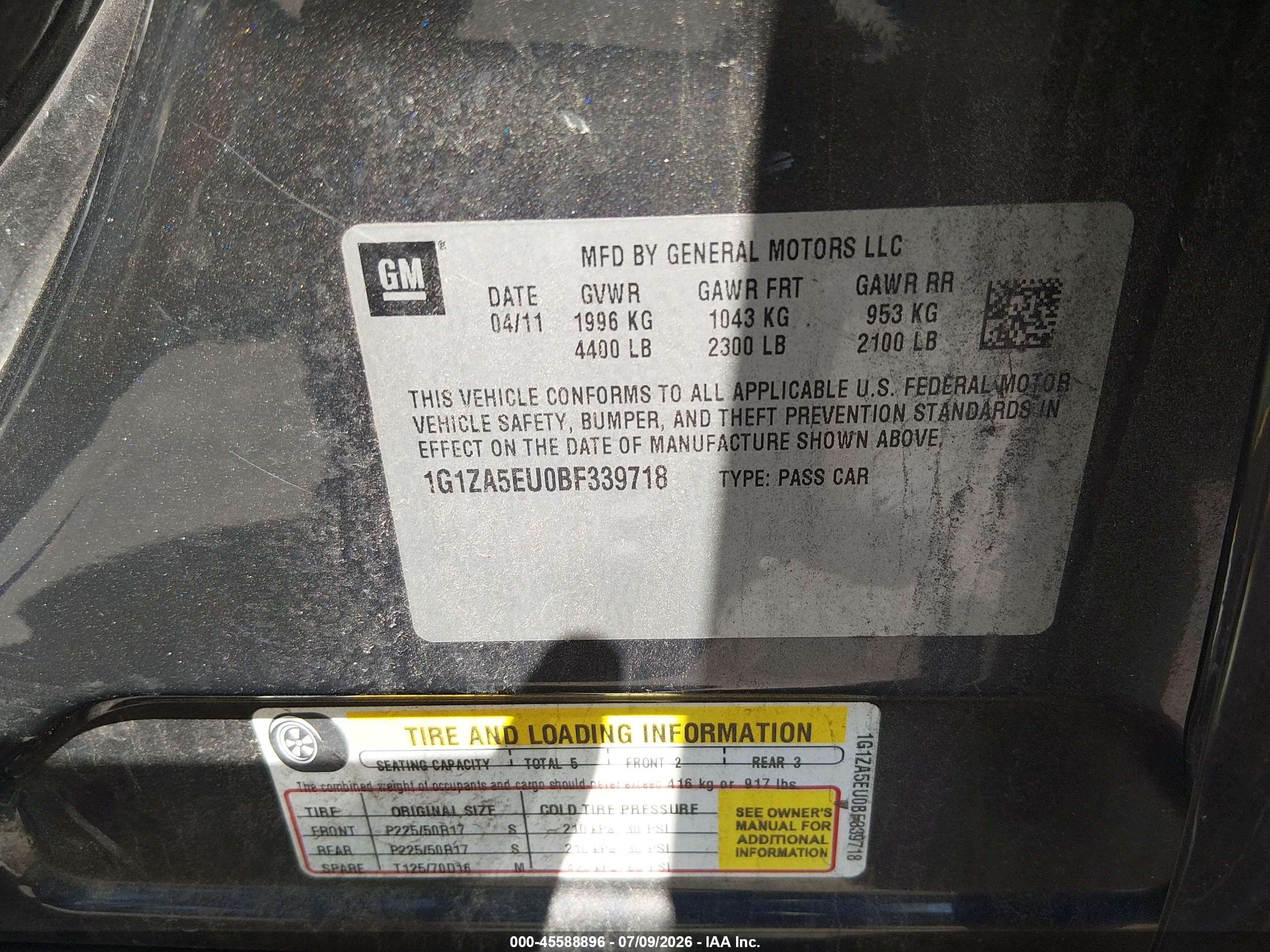 2011 Chevrolet Malibu Ls Gray vin: 1G1ZA5EU0BF339718