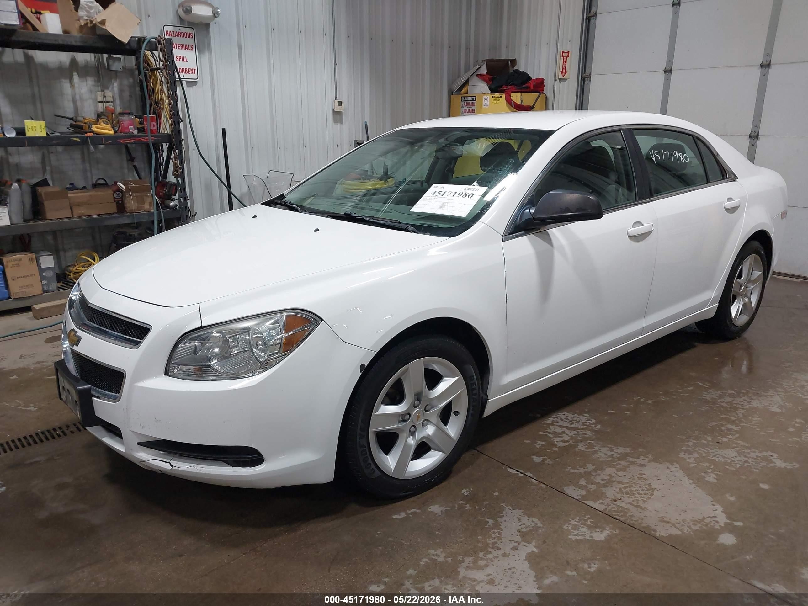2012 Chevrolet Malibu Ls White vin: 1G1ZA5EU0CF197131