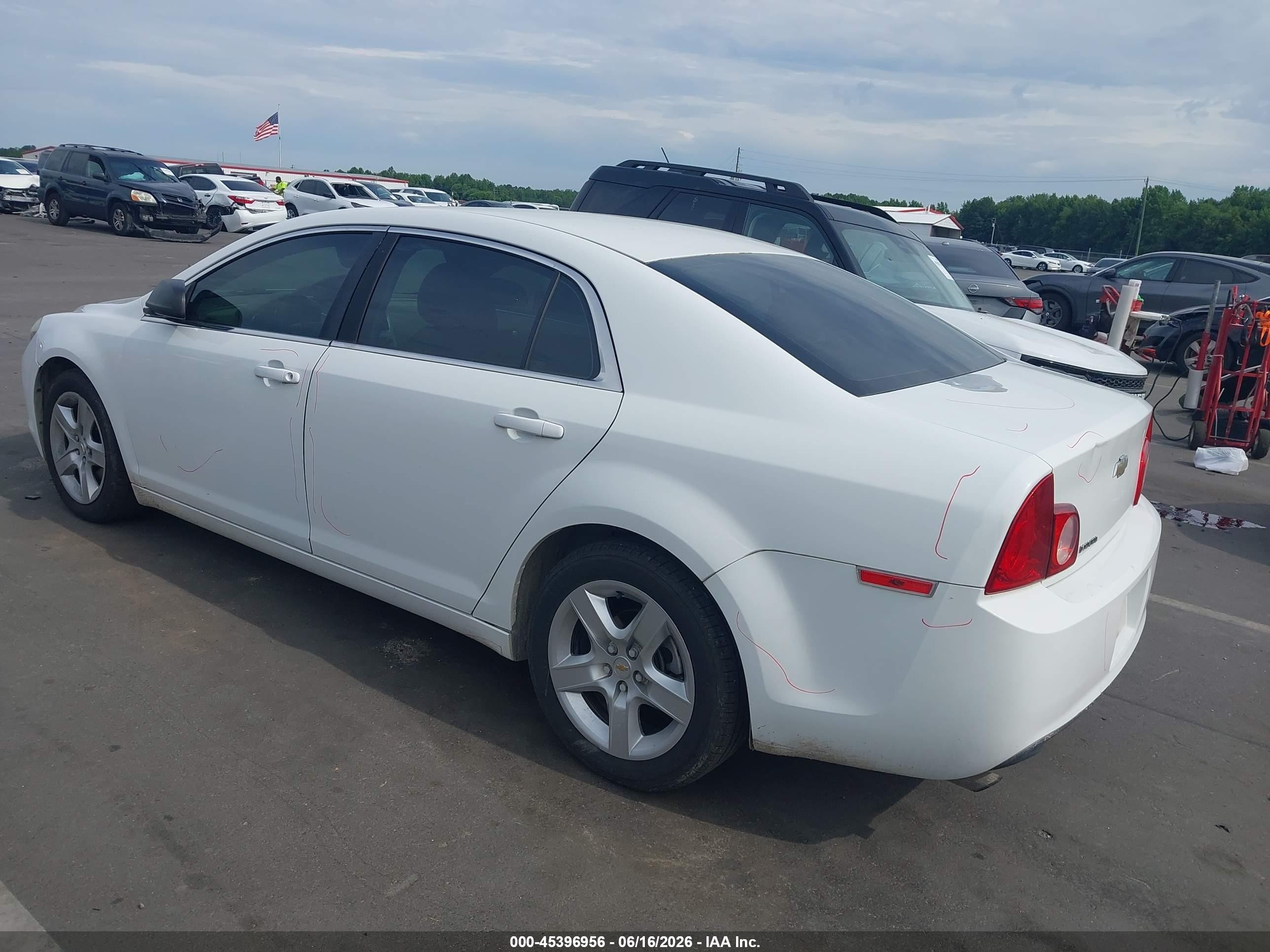 2012 Chevrolet Malibu Ls White vin: 1G1ZA5EU0CF289436