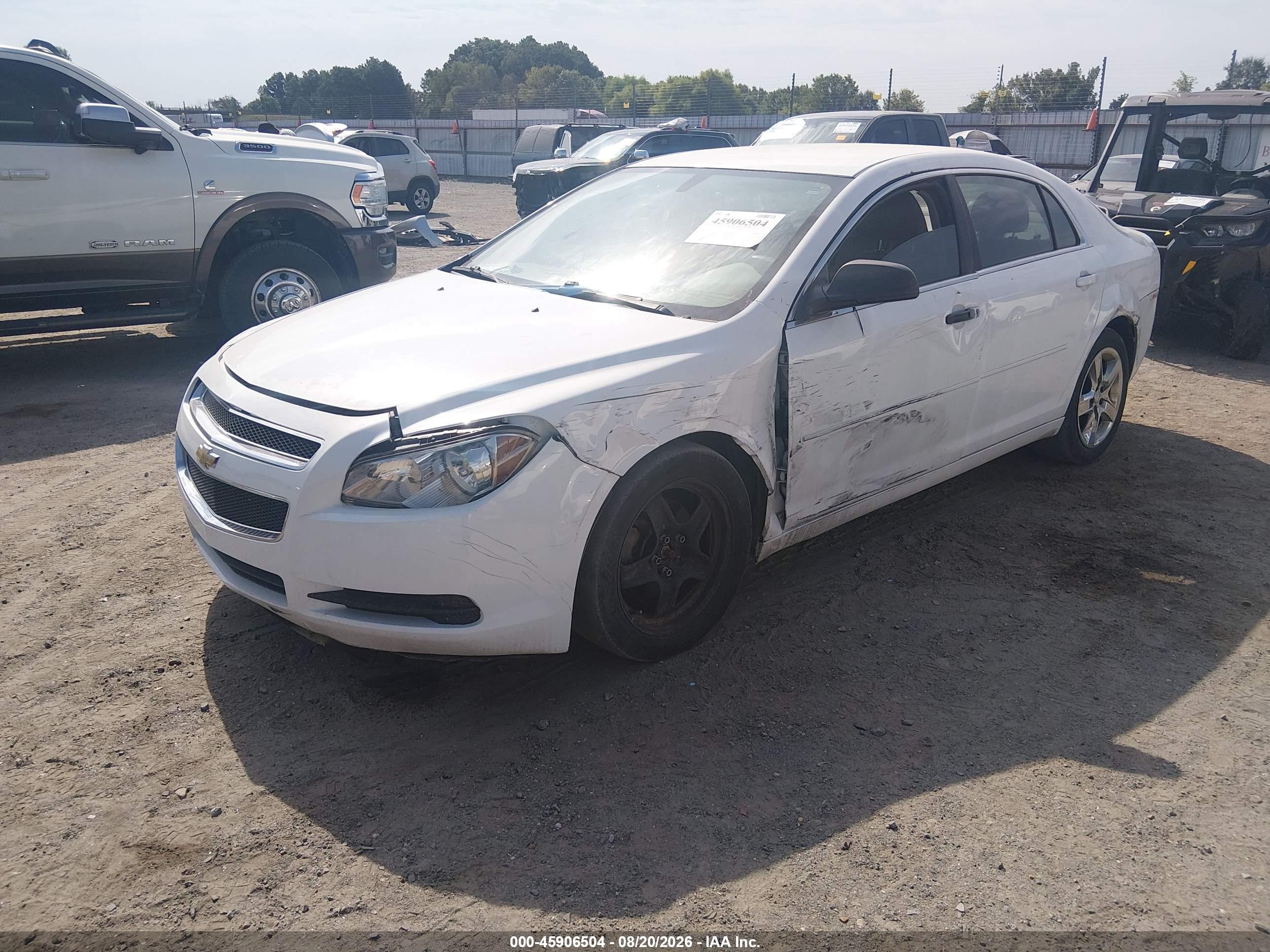 2012 Chevrolet Malibu Ls White vin: 1G1ZA5EU0CF302167