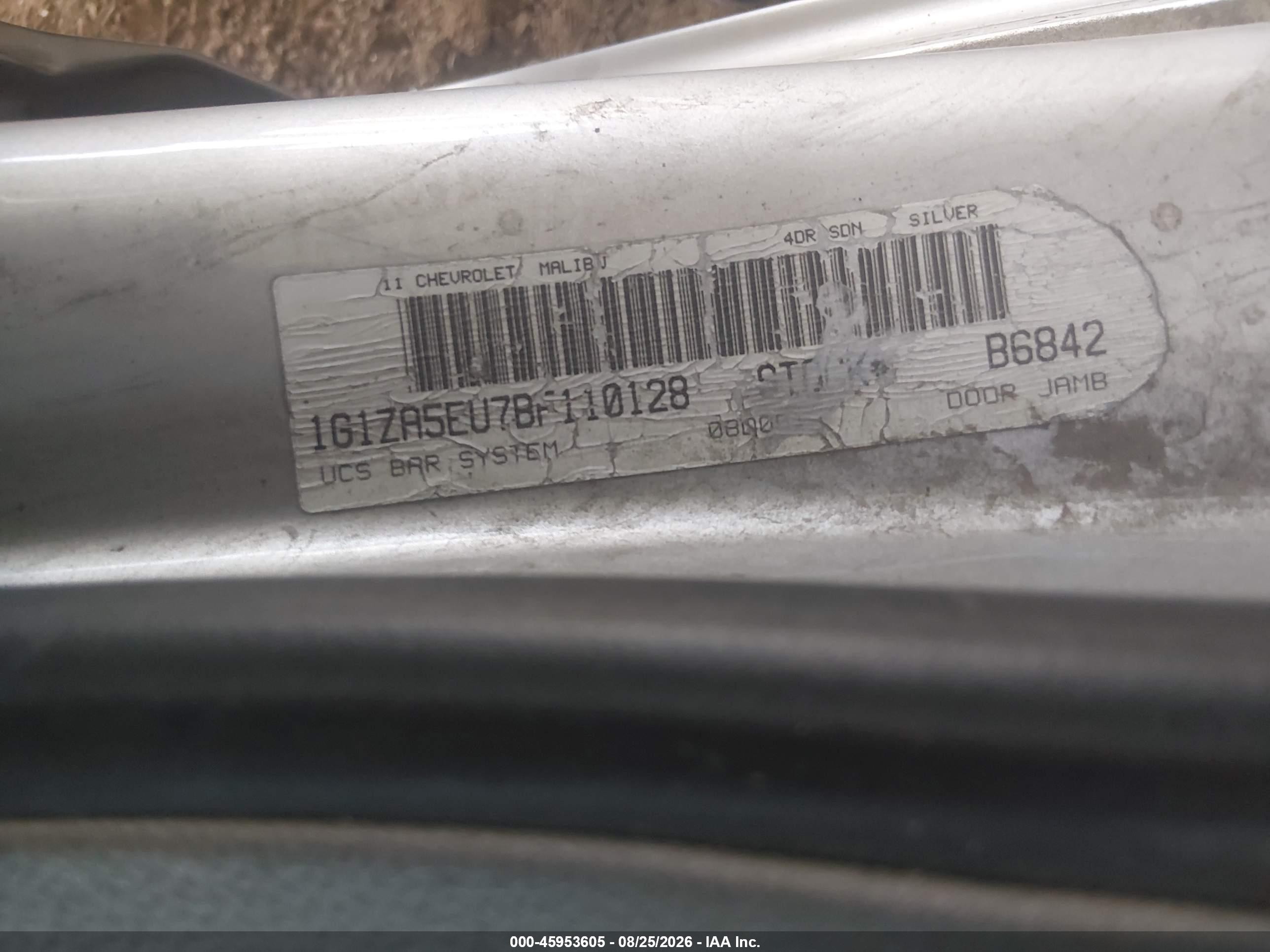 2011 Chevrolet Malibu Ls Silver vin: 1G1ZA5EU7BF110128