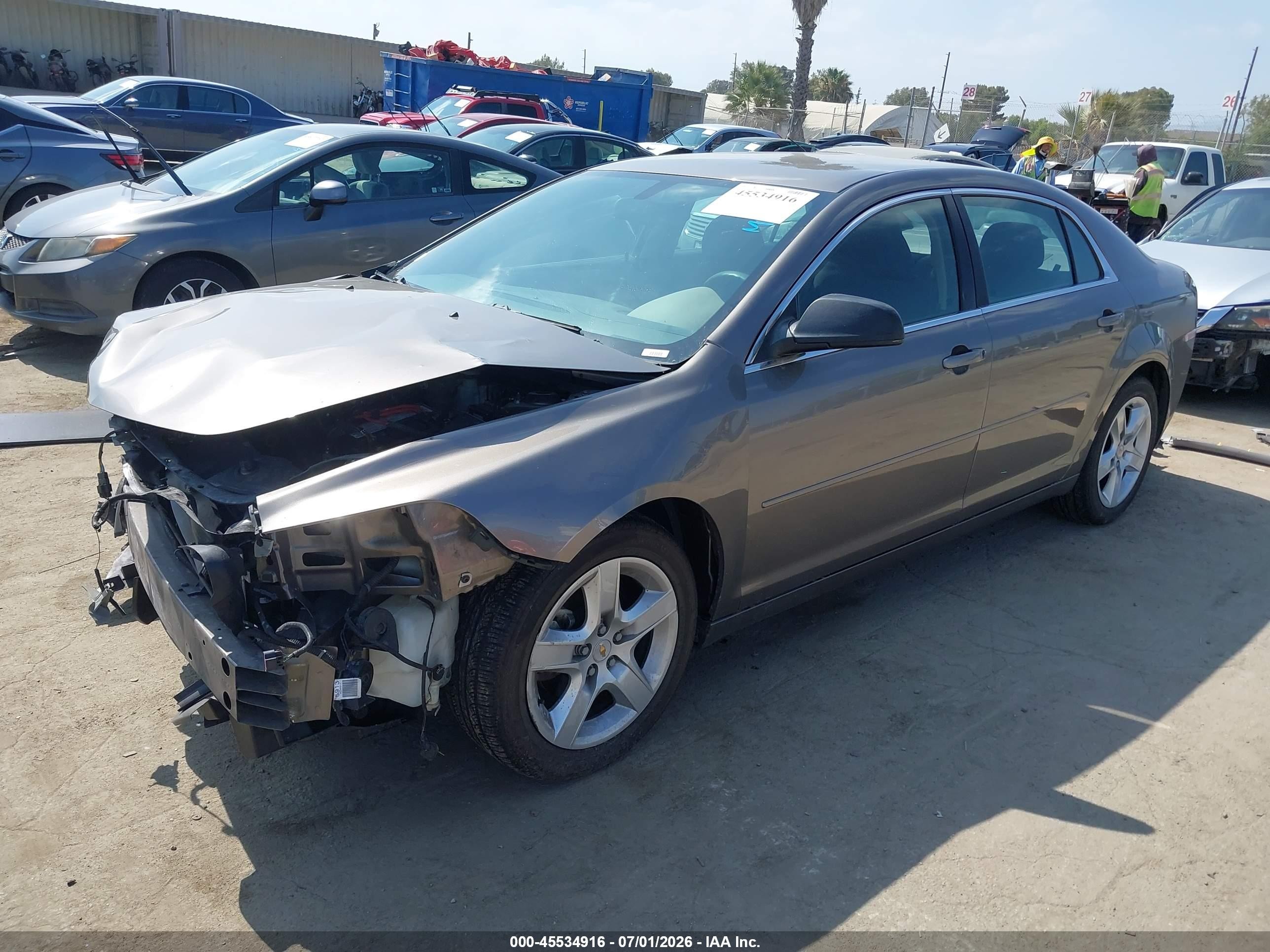 2012 Chevrolet Malibu Ls Brown vin: 1G1ZB5E00CF150479