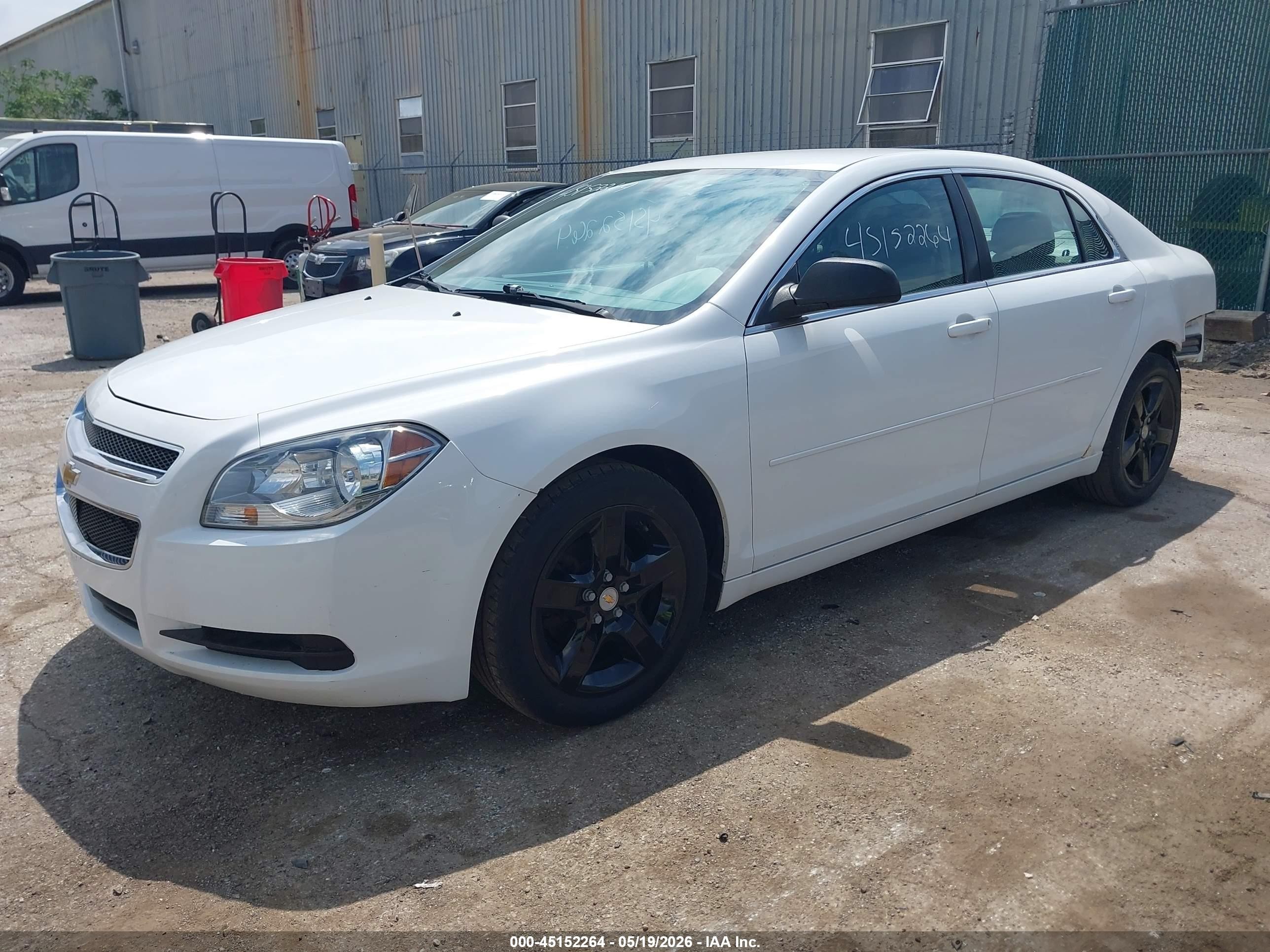 2012 Chevrolet Malibu Ls White vin: 1G1ZB5E00CF187516