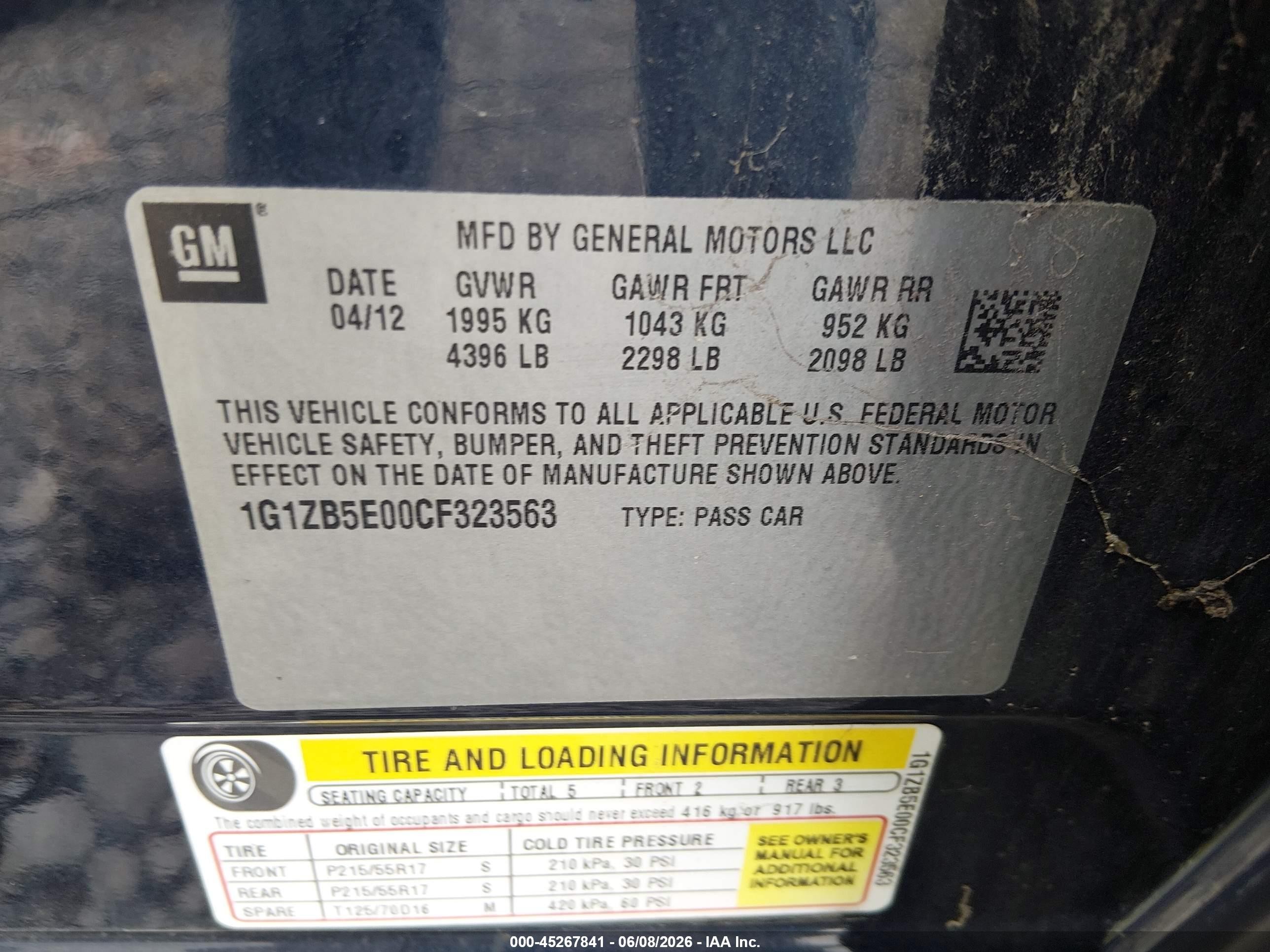 2012 Chevrolet Malibu Ls Blue vin: 1G1ZB5E00CF323563