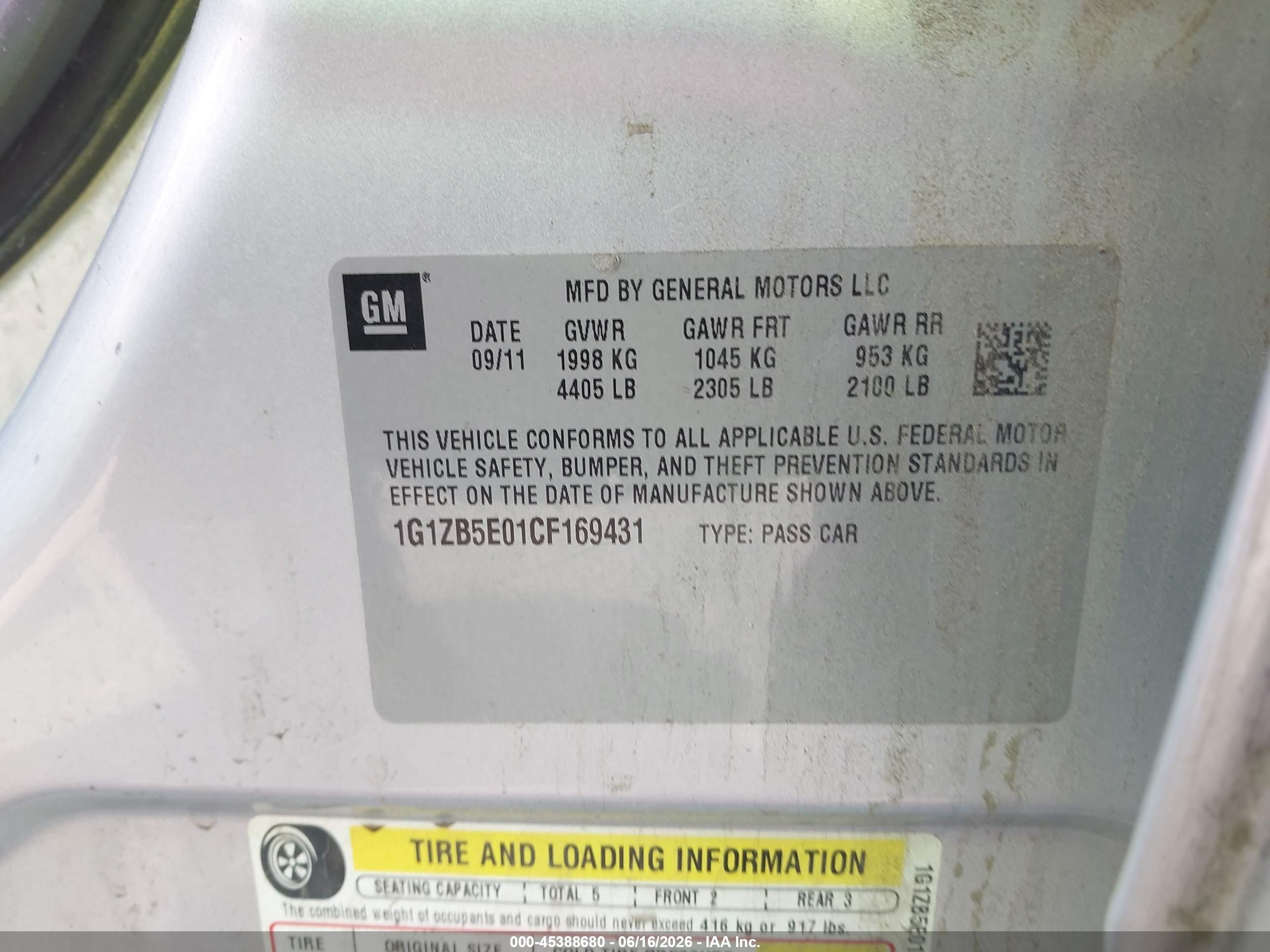 2012 Chevrolet Malibu Ls Silver vin: 1G1ZB5E01CF169431