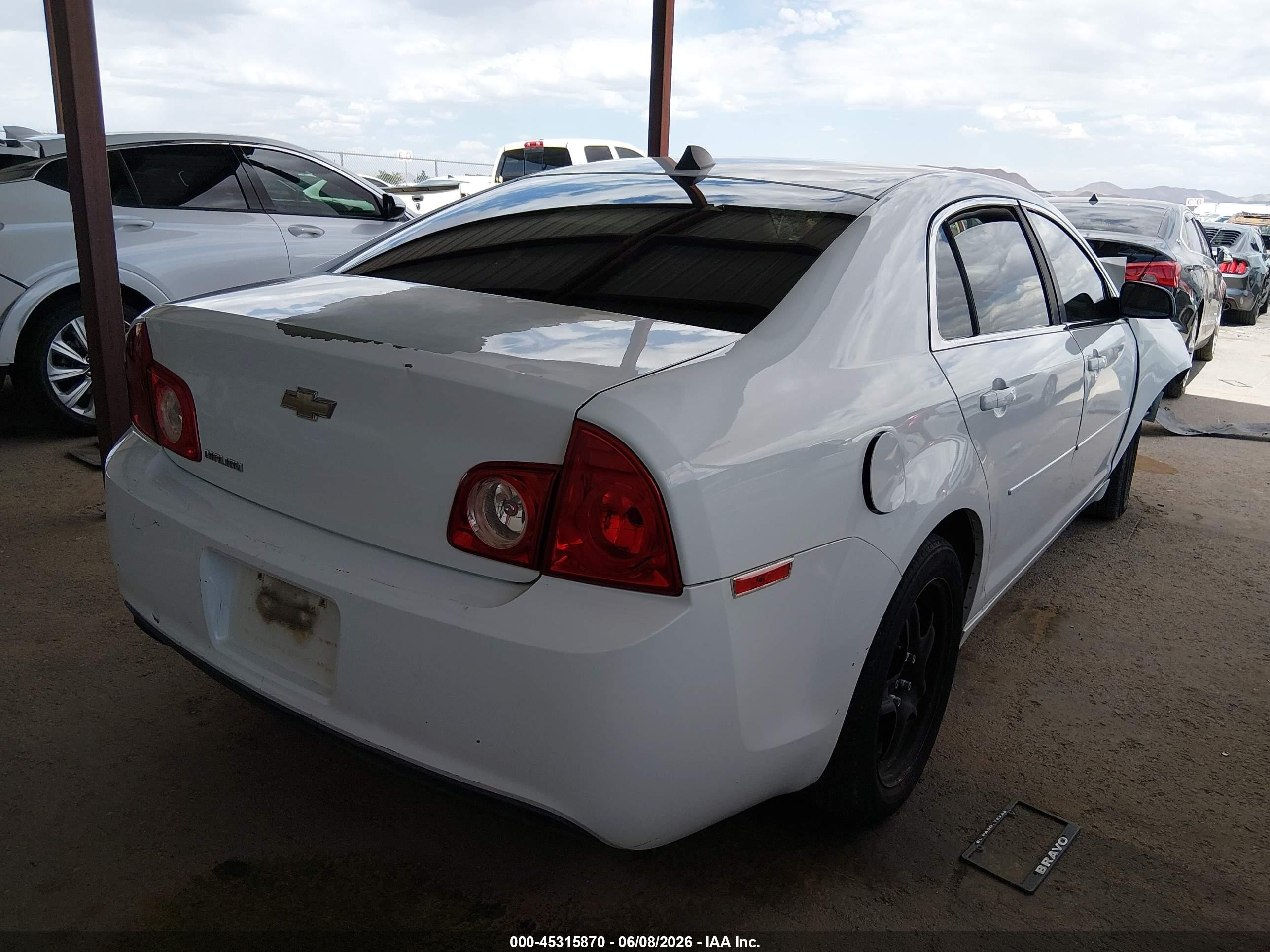 2012 Chevrolet Malibu Ls White vin: 1G1ZB5E01CF235881