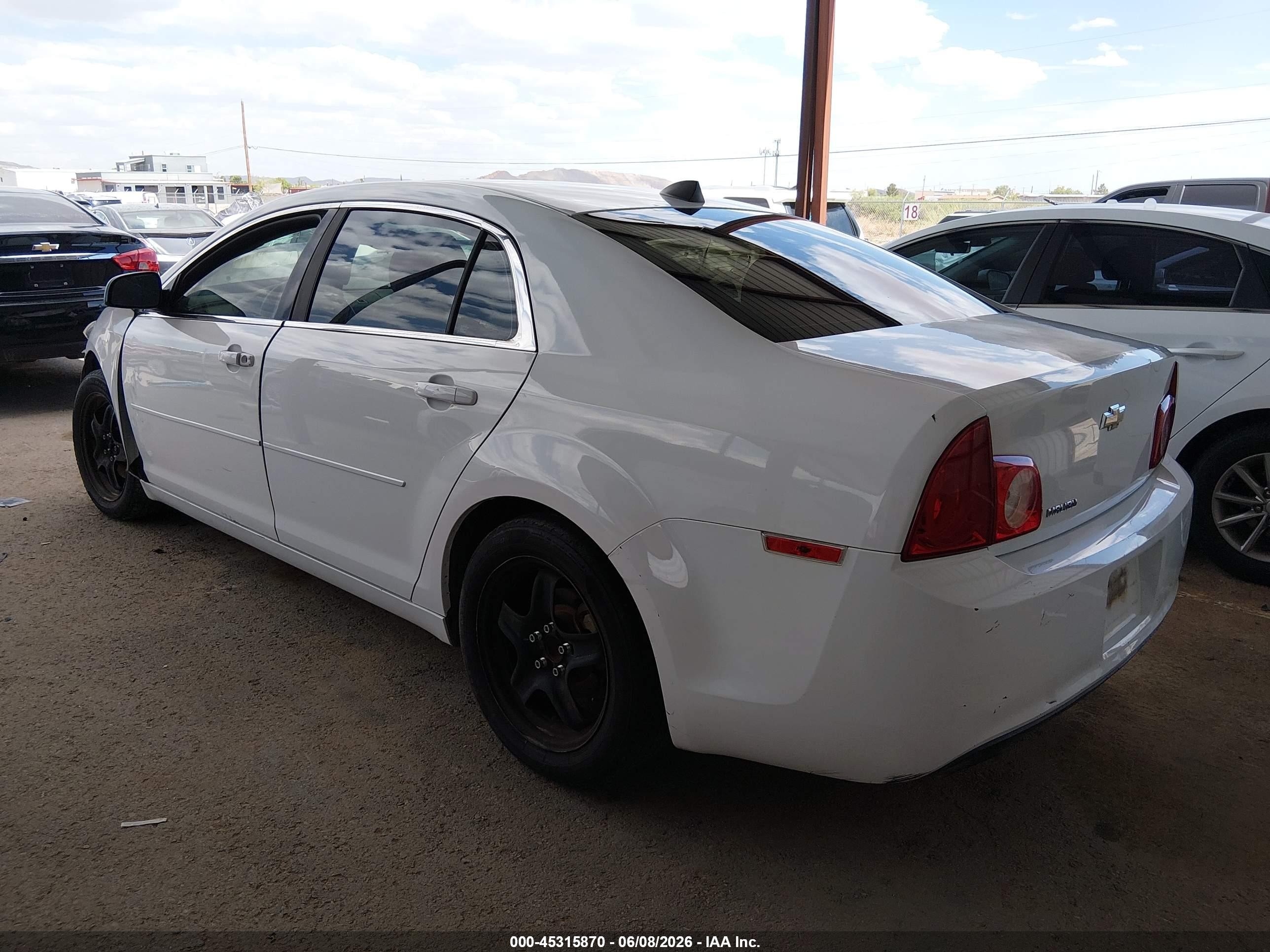 2012 Chevrolet Malibu Ls White vin: 1G1ZB5E01CF235881