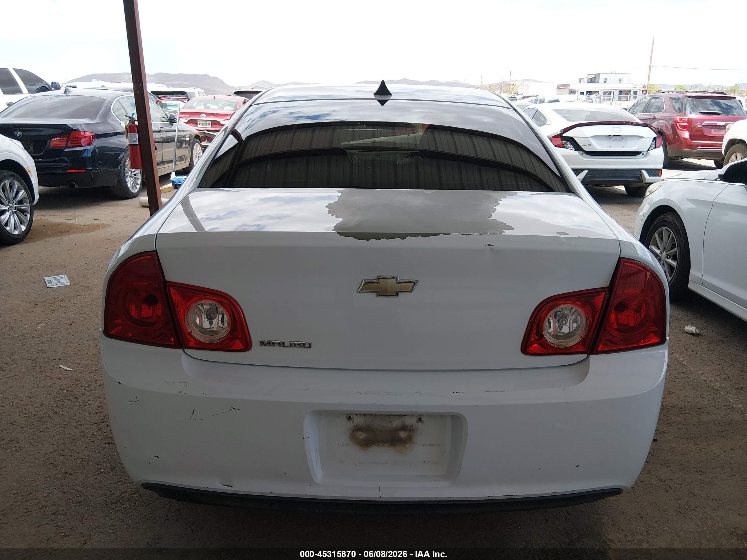 2012 Chevrolet Malibu Ls White vin: 1G1ZB5E01CF235881