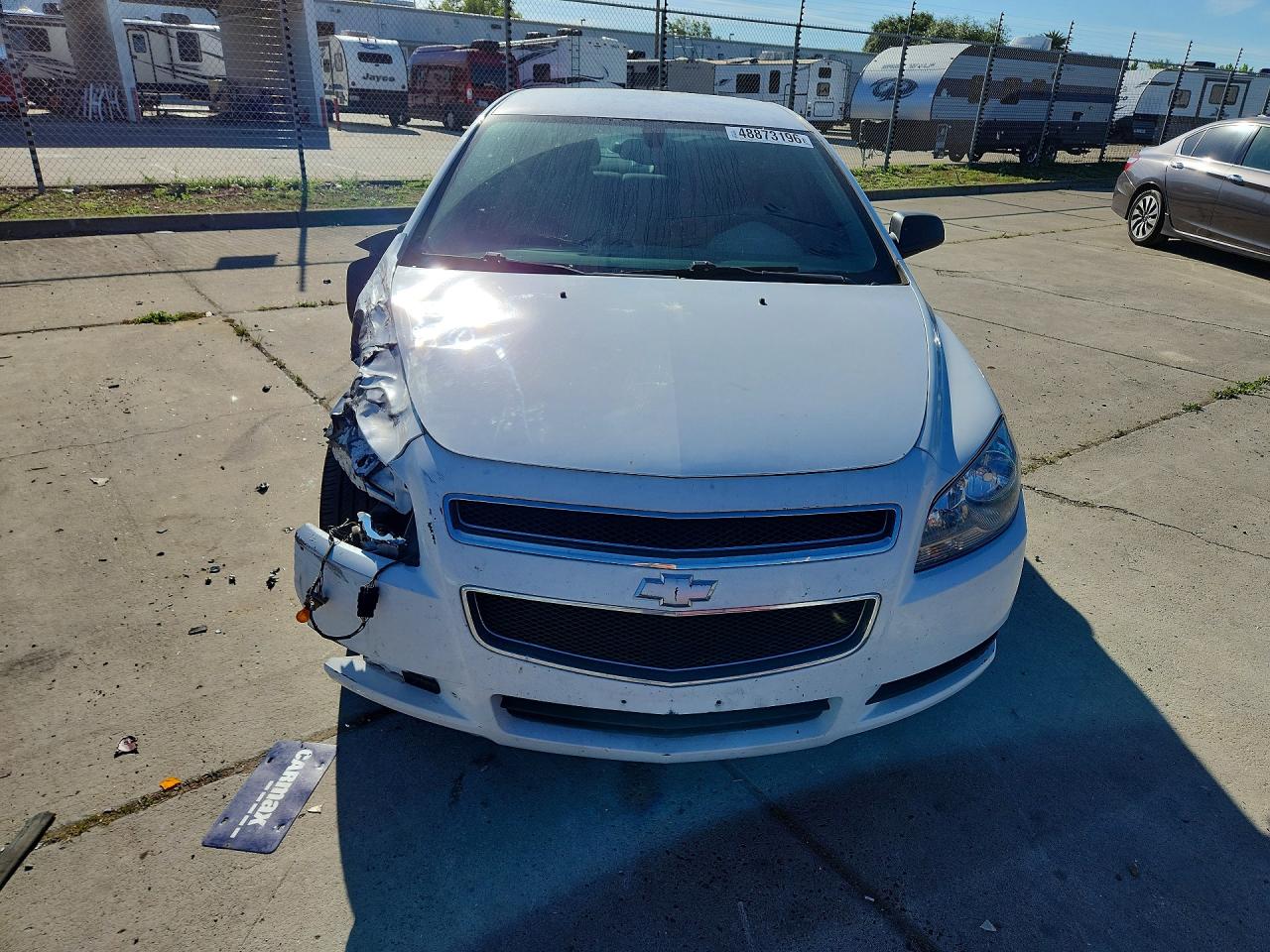 2012 Chevrolet Malibu Ls White vin: 1G1ZB5E01CF245715