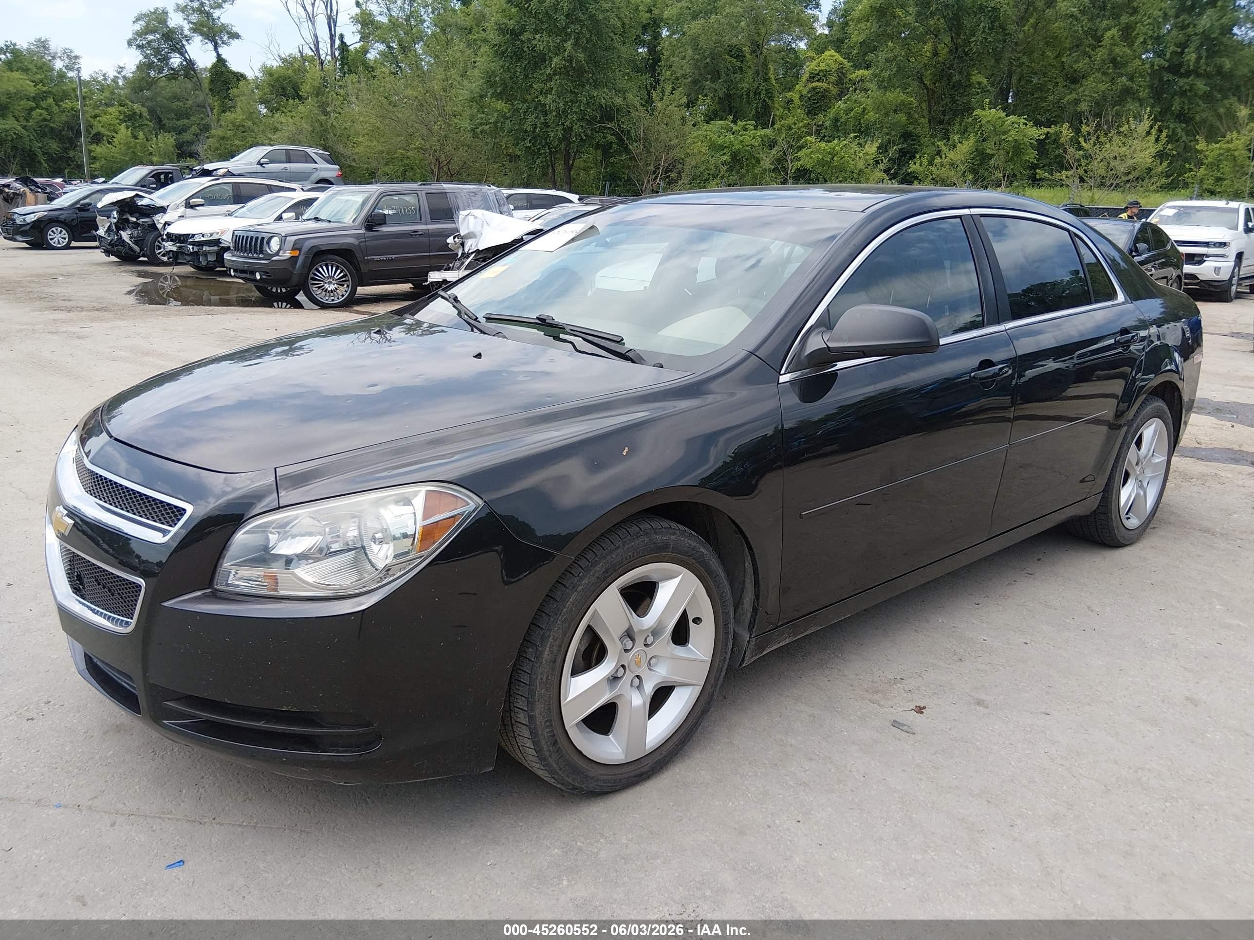 2012 Chevrolet Malibu Ls Black vin: 1G1ZB5E02CF147437