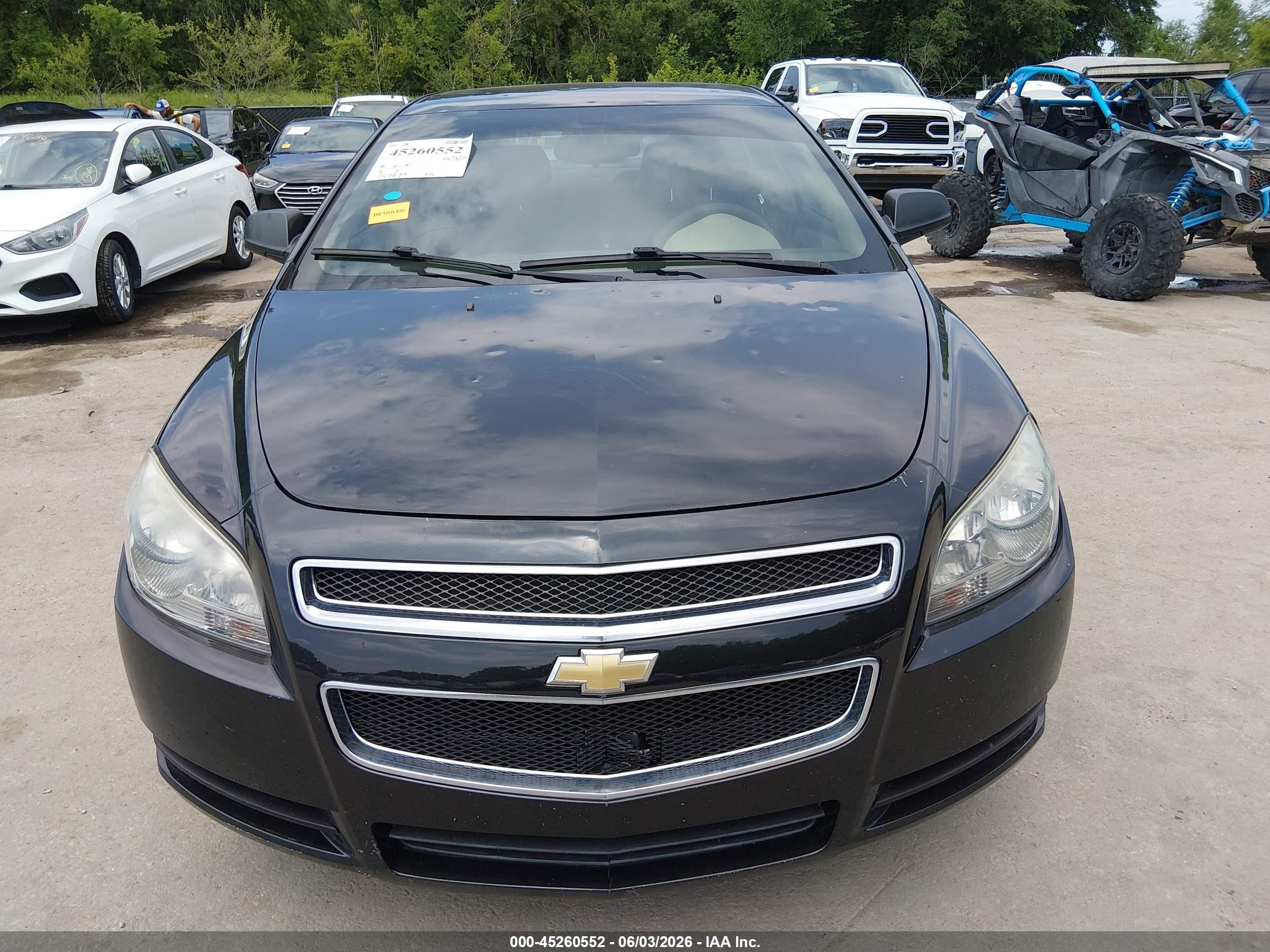 2012 Chevrolet Malibu Ls Black vin: 1G1ZB5E02CF147437