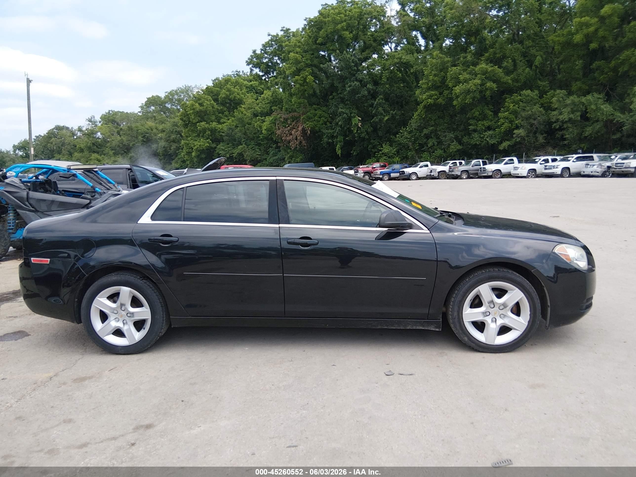 2012 Chevrolet Malibu Ls Black vin: 1G1ZB5E02CF147437
